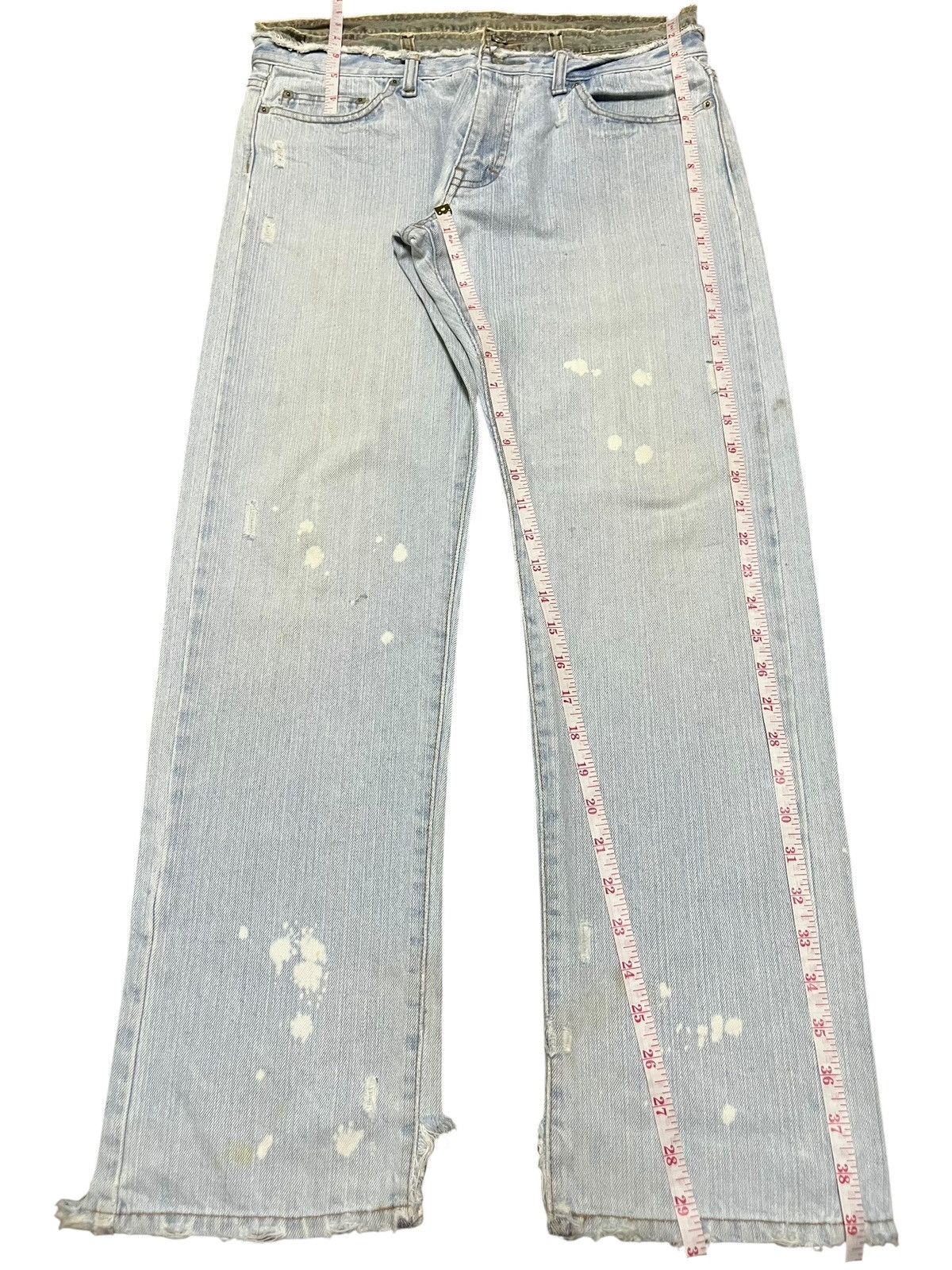 Ksubi Vintage Japanese Brand Double Waist Bleach Distress Jeans Size 32" / US 10 / IT 46 - 7 Thumbnail