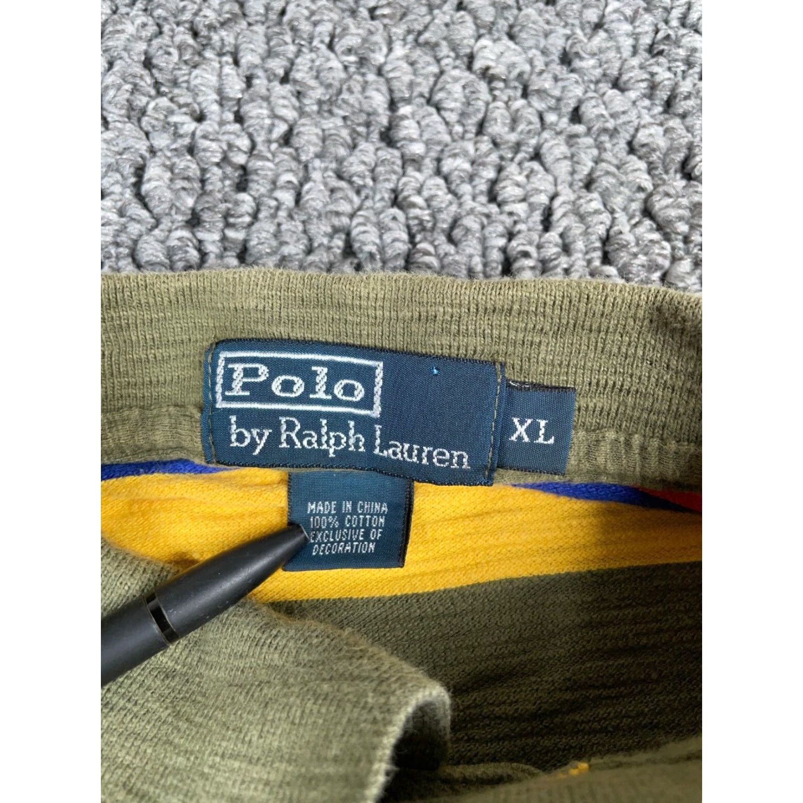 Polo Ralph Lauren VINTAGE Polo Ralph Lauren Polo Shirt Adult XL Rainbow Striped Cotton 90s Casual Mens Size US XL / EU 56 / 4 - 3 Thumbnail