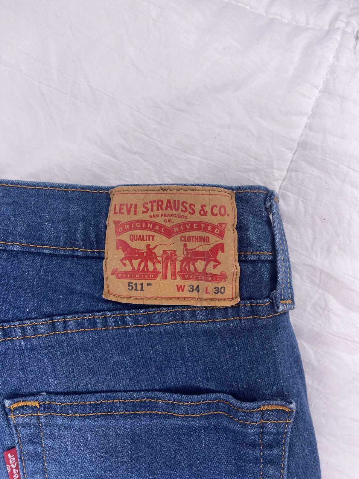 Levi's Levi's Men's 511 STRETCH Denim Jeans - Deep Blue - W34 L30 Size US 34 / EU 50 - 3 Thumbnail