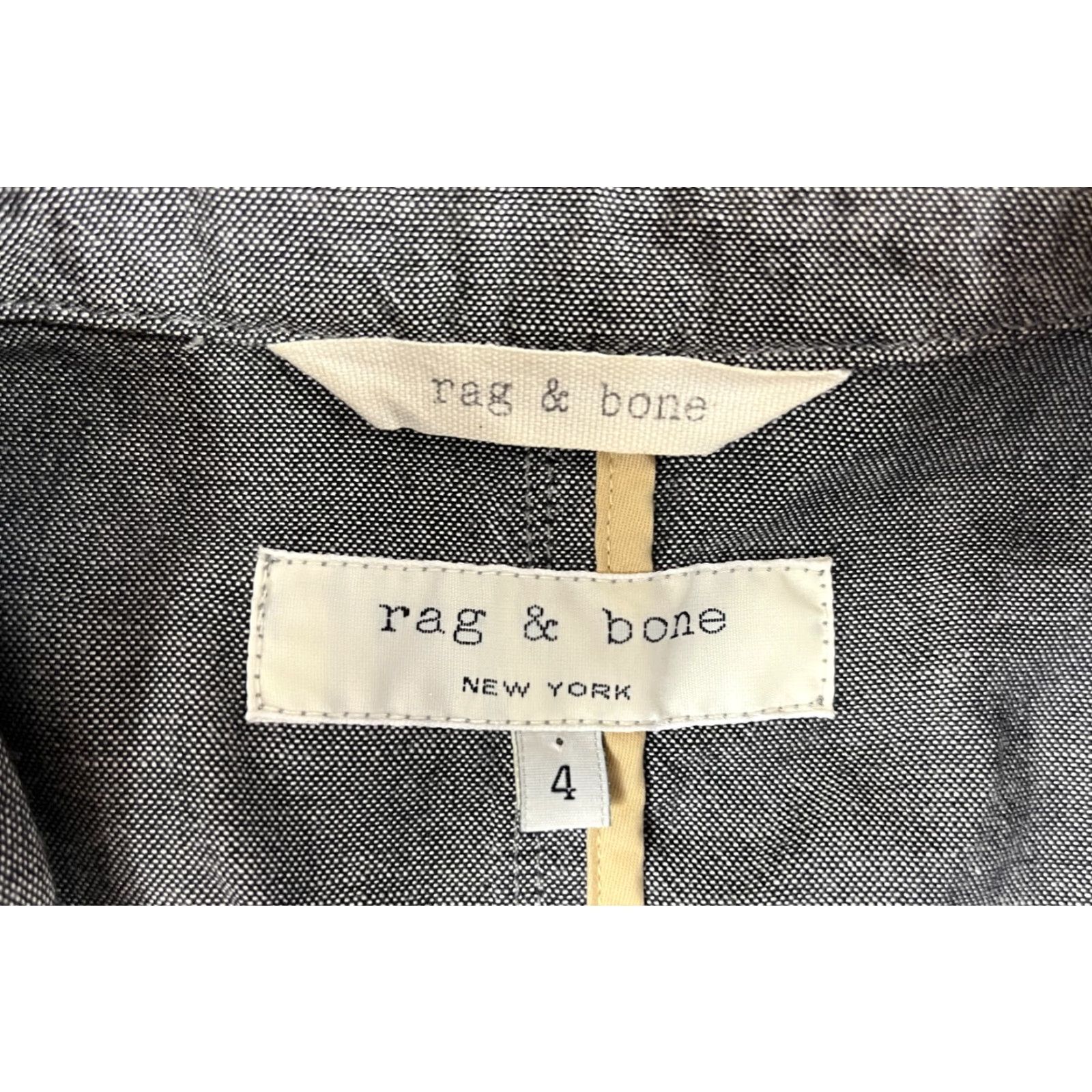 Rag & Bone VINTAGE Rag & Bone Blazer Jacket Womens Made in USA Gray Size 4 City Classic Designer 90s 00s Pockets Lightweight Button Closure Mid-Length Size S / US 4 / IT 40 - 6 Thumbnail