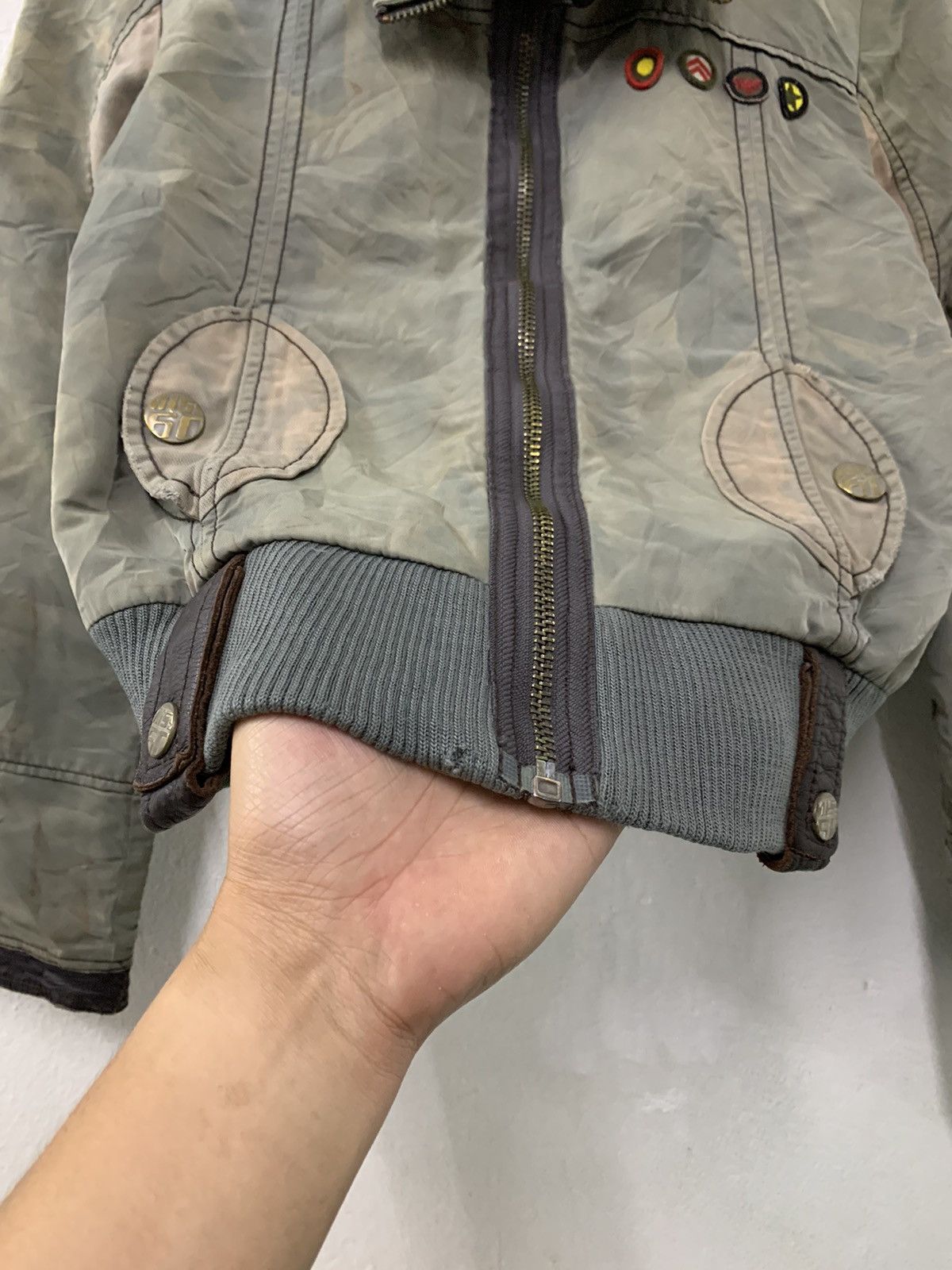 Miss Sixty × Vintage Miss Sixty Double zipper Bomber Jacket Leather Trimming Size XS / US 0-2 / IT 36-38 - 8 Thumbnail
