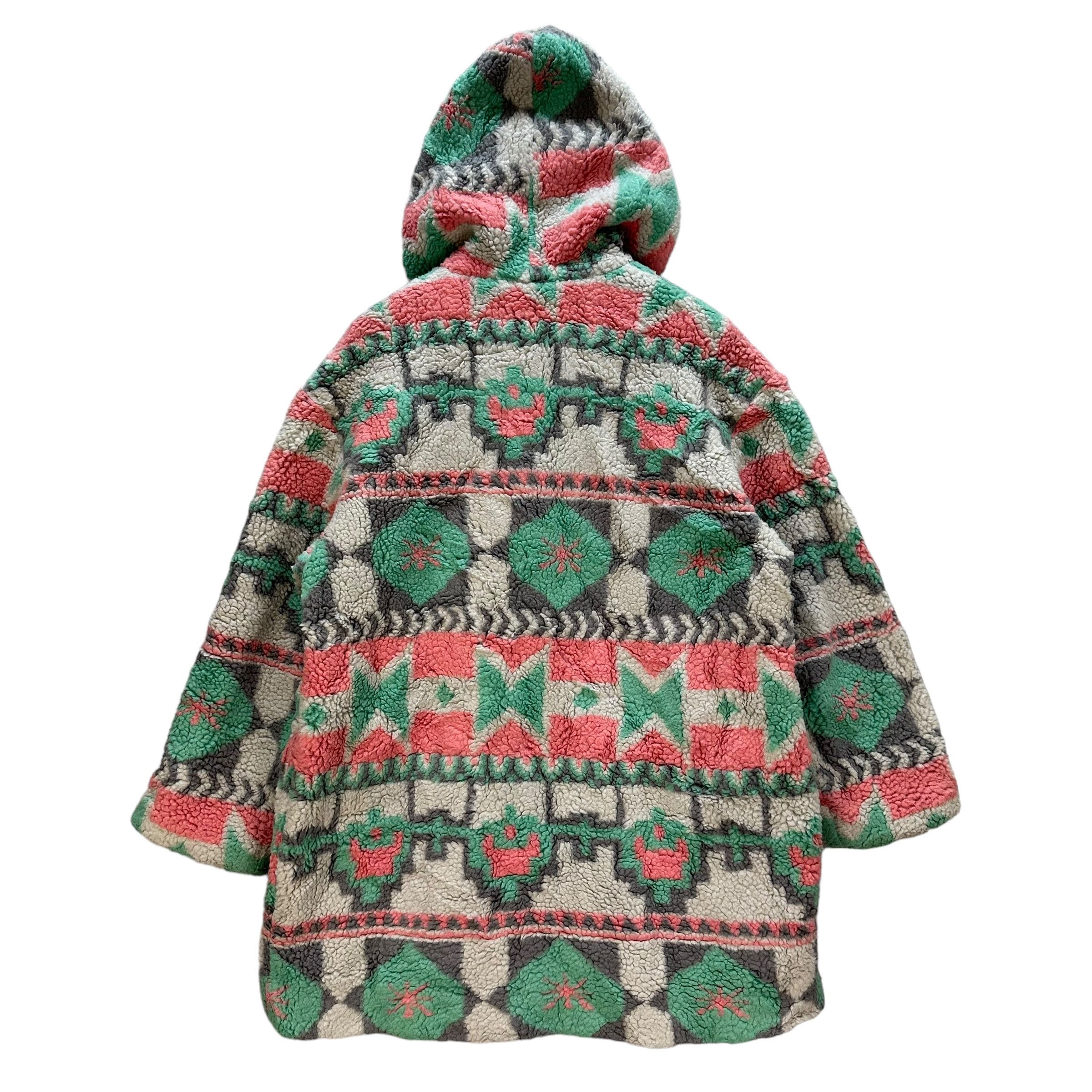 Japanese Brand ALMASEYLLA Deep Pile Asymmetrical Fleece Coat #A30-0676 Size US M / EU 48-50 / 2 - 10 Thumbnail