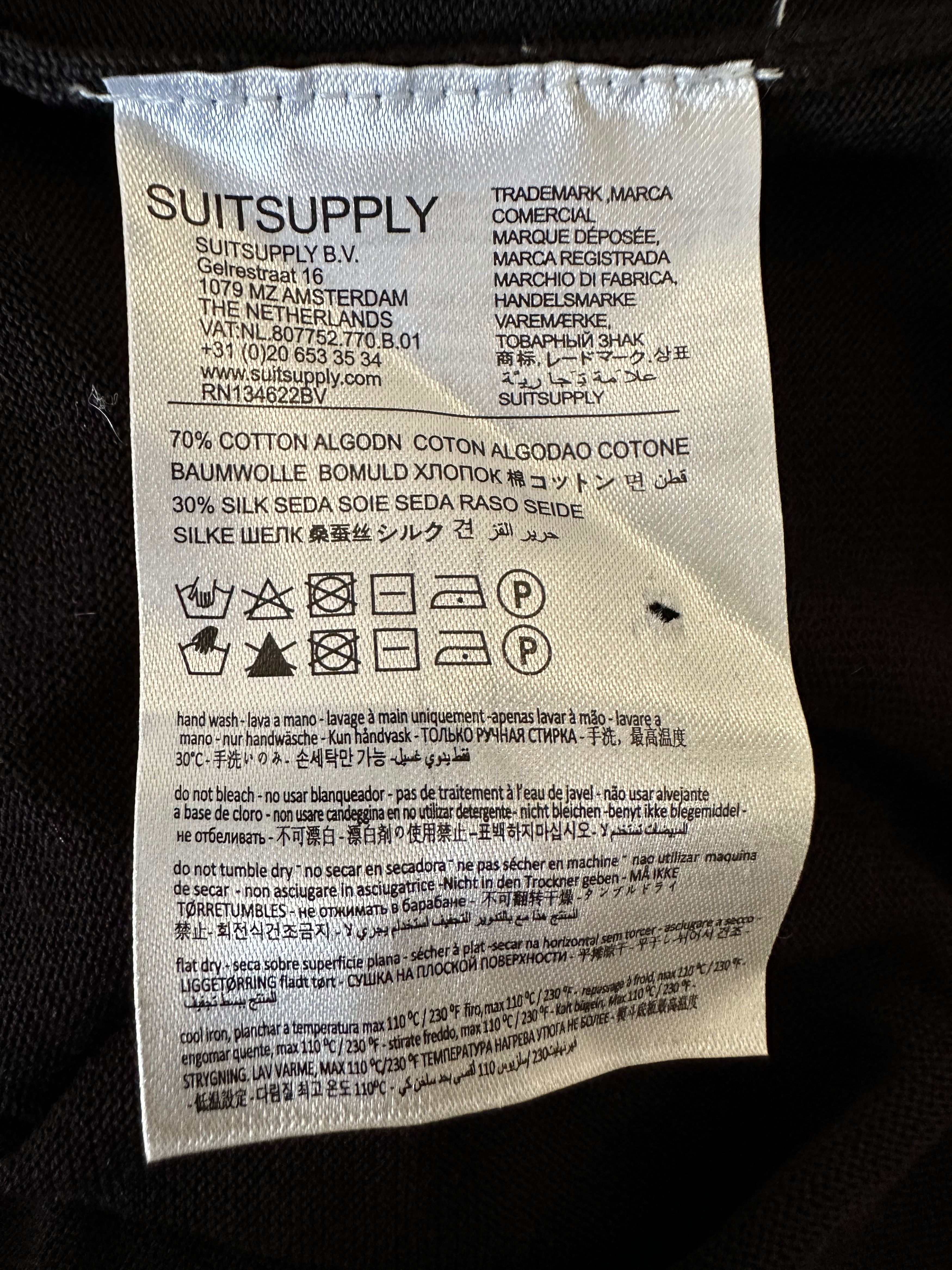 Suitsupply Polo Shirt Cccckc in Black, Men's (Size M) — image 5 of 5