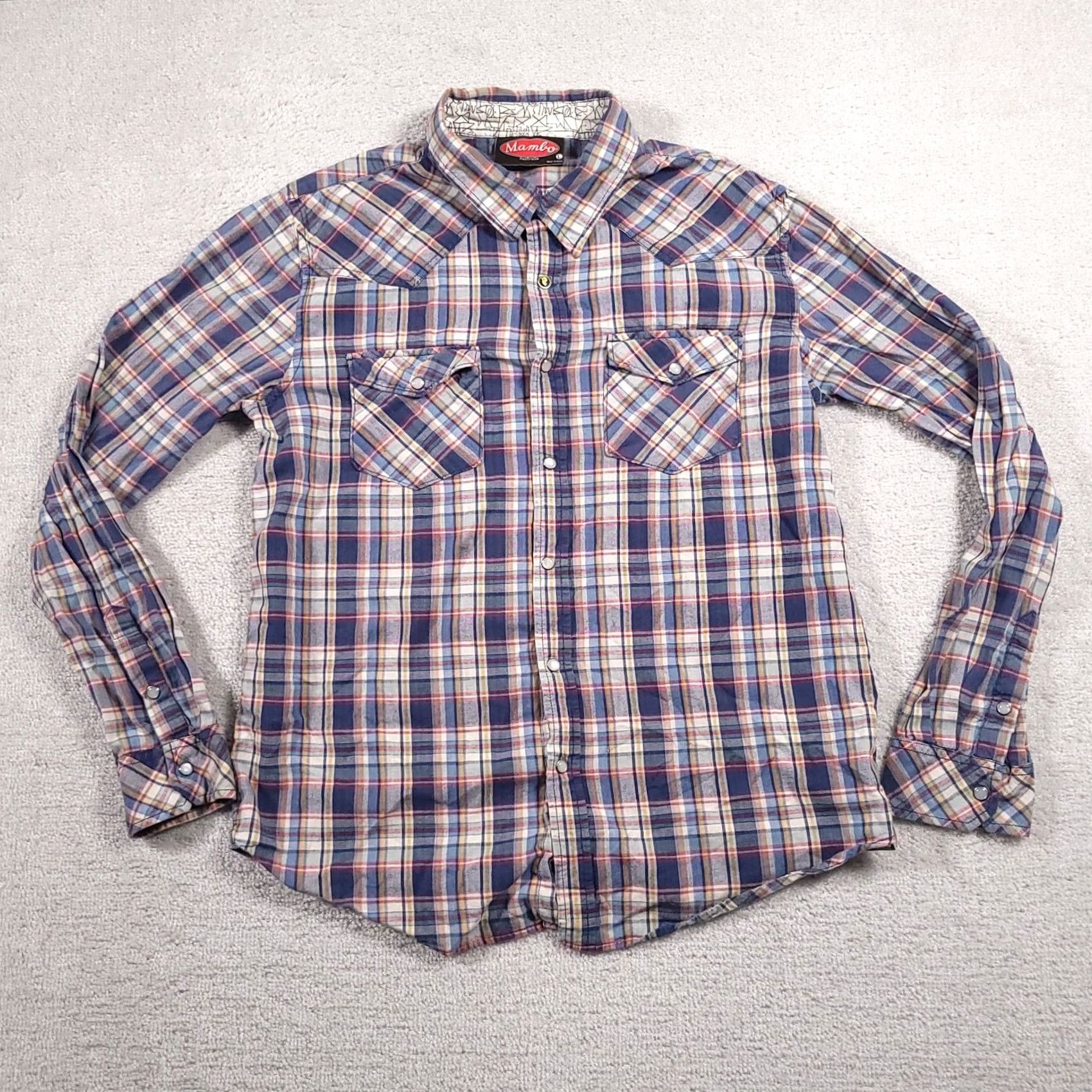 Mambo Mambo Australia Snap-Up Shirt Western Flannel Long Sleeve 100% Cotton Mens Large Size US L / EU 52-54 / 3 - 2 Thumbnail