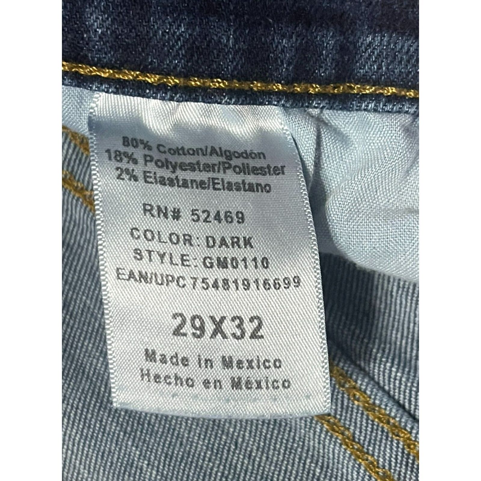 George George Jeans Men Jeans 29x32 Blue Denim Slim Pockets, Regular George, Men's, 29x32, Blue, Denim, Slim, Pockets Size US 29 - 6 Thumbnail
