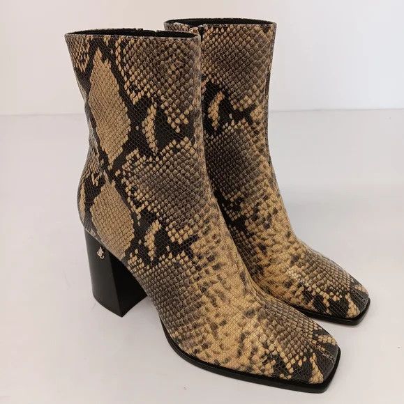 Jimmy Choo Jimmy Choo Bryelle 85 Dijon Snake Print Leather Boots - EU36 Size US 6 / IT 36 - 3 Thumbnail