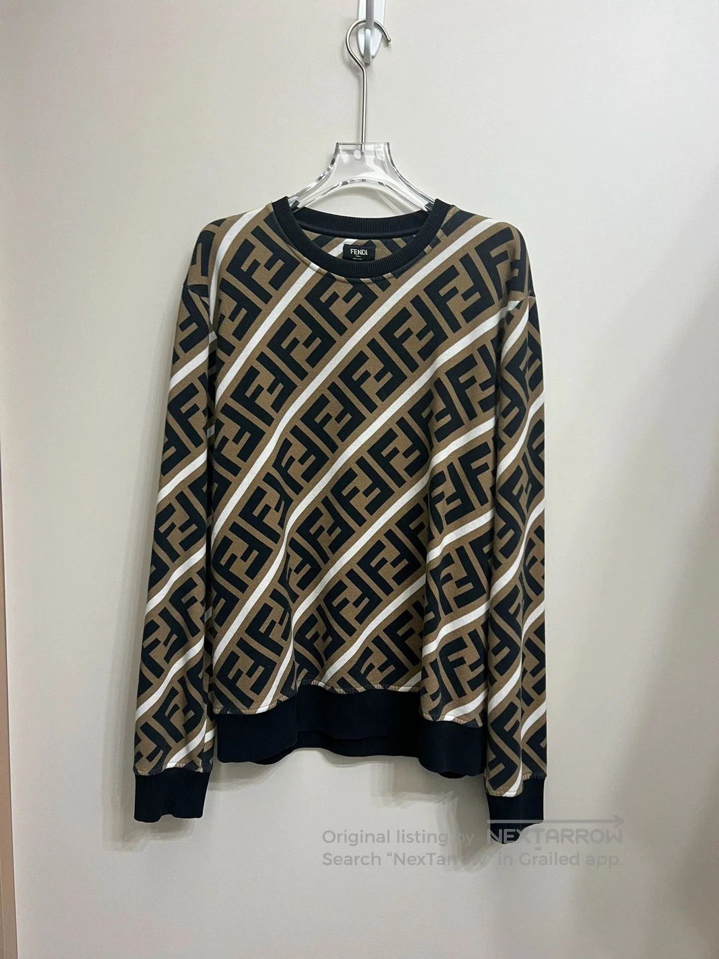 Fendi fendi men's sweatshirt with classic logo design. Size US XL / EU 56 / 4 - 1 Thumbnail