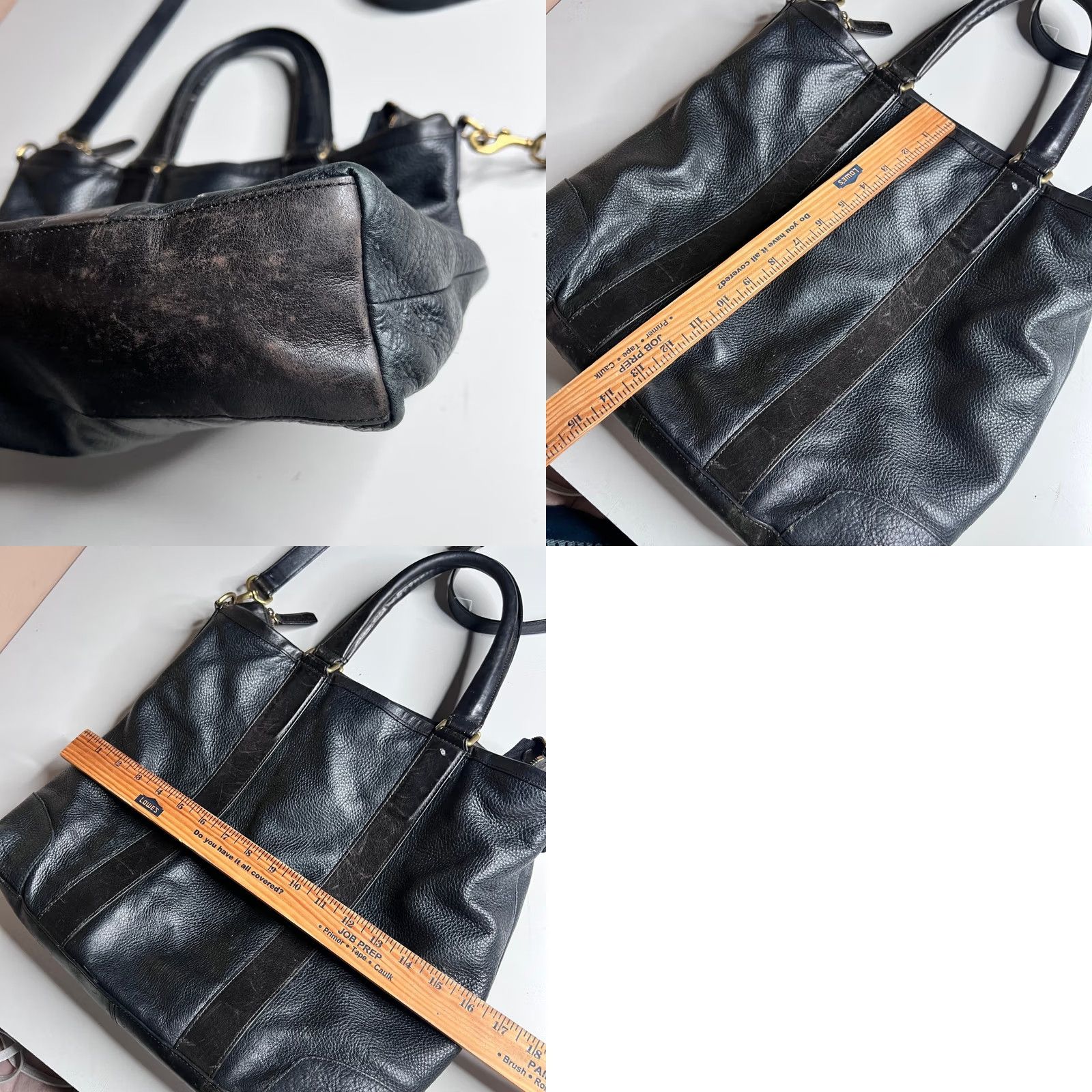 Coach Coach Bleecker Legacy Tote Black Leather Crossbody Womens Large Bag 70477 Size ONE SIZE - 8 Thumbnail