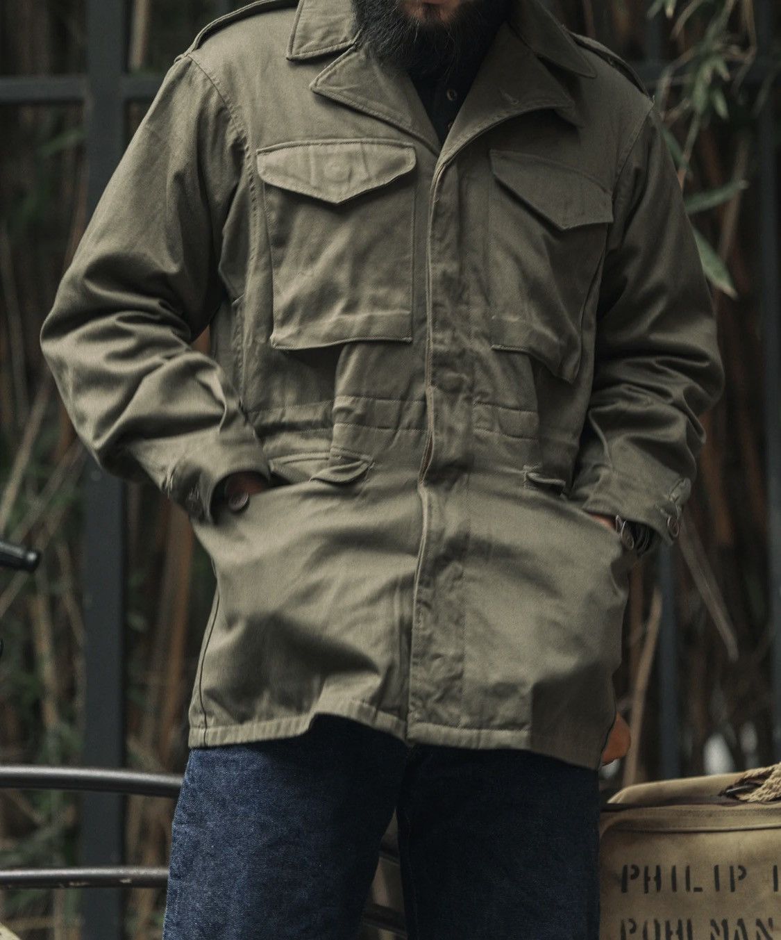 Bronson MFG. CO. Bronson Mfg.co US Army M-1943 Field Jacket(olive)size40 Size US L / EU 52-54 / 3 - 4 Thumbnail