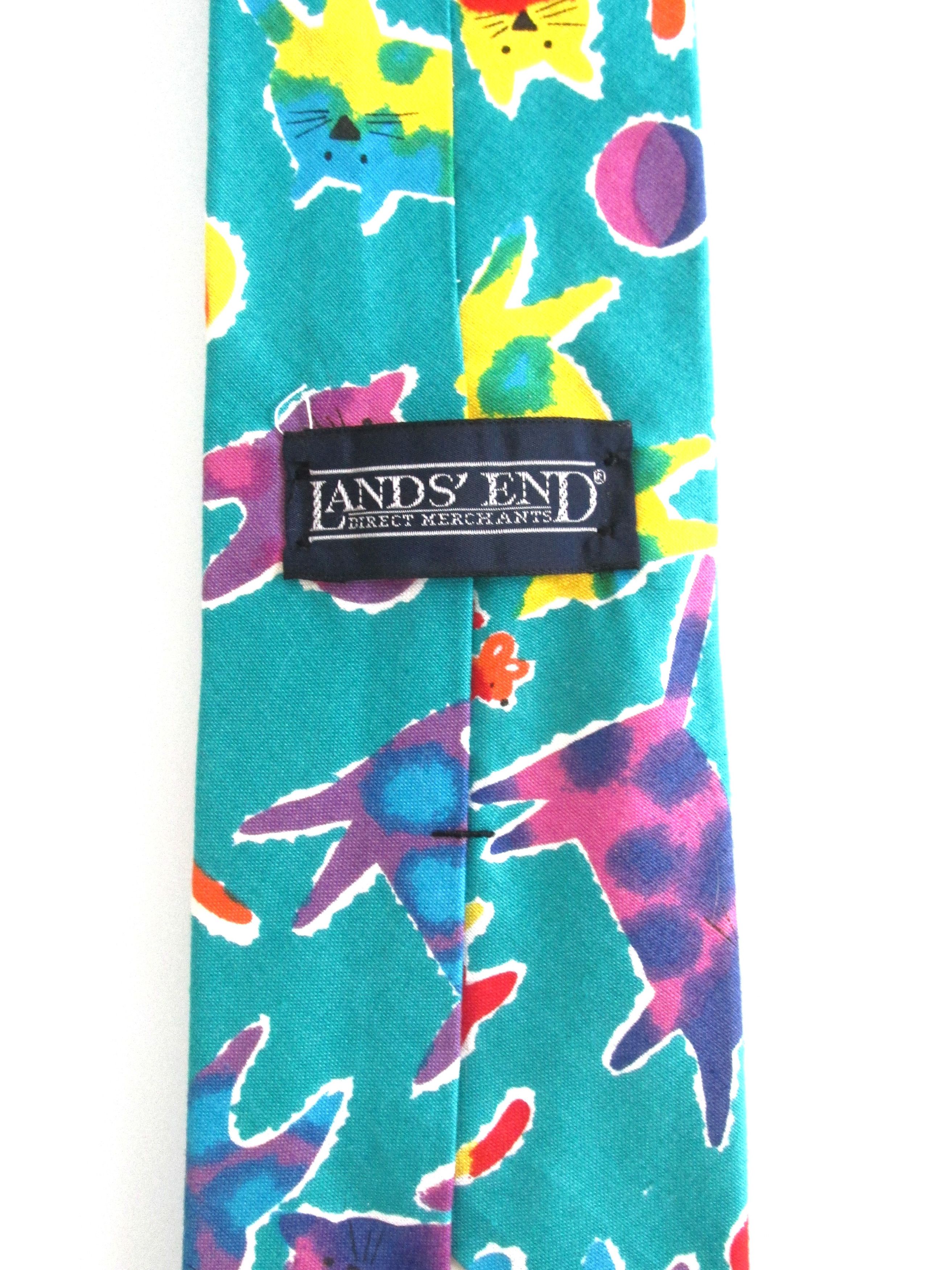 Lands' End Lands' End Men's "Cat" Cotton Tie Size ONE SIZE - 5 Thumbnail