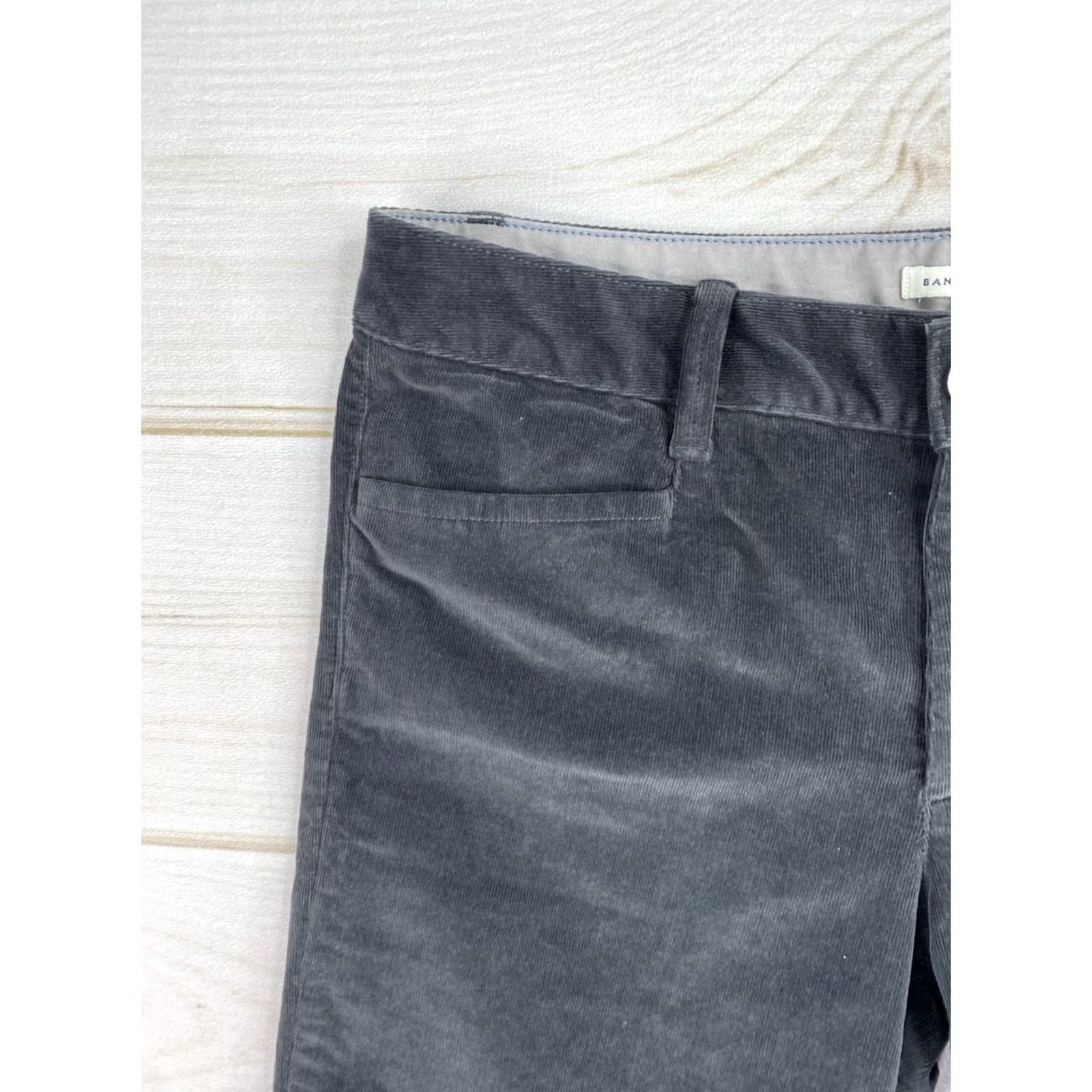 Banana Republic Banana Republic Corduroy Pants Women's 28 Gray Bootcut Mid Rise Straight Leg Casual Travel Staples Size 28" / US 6 / IT 42 - 2 Thumbnail