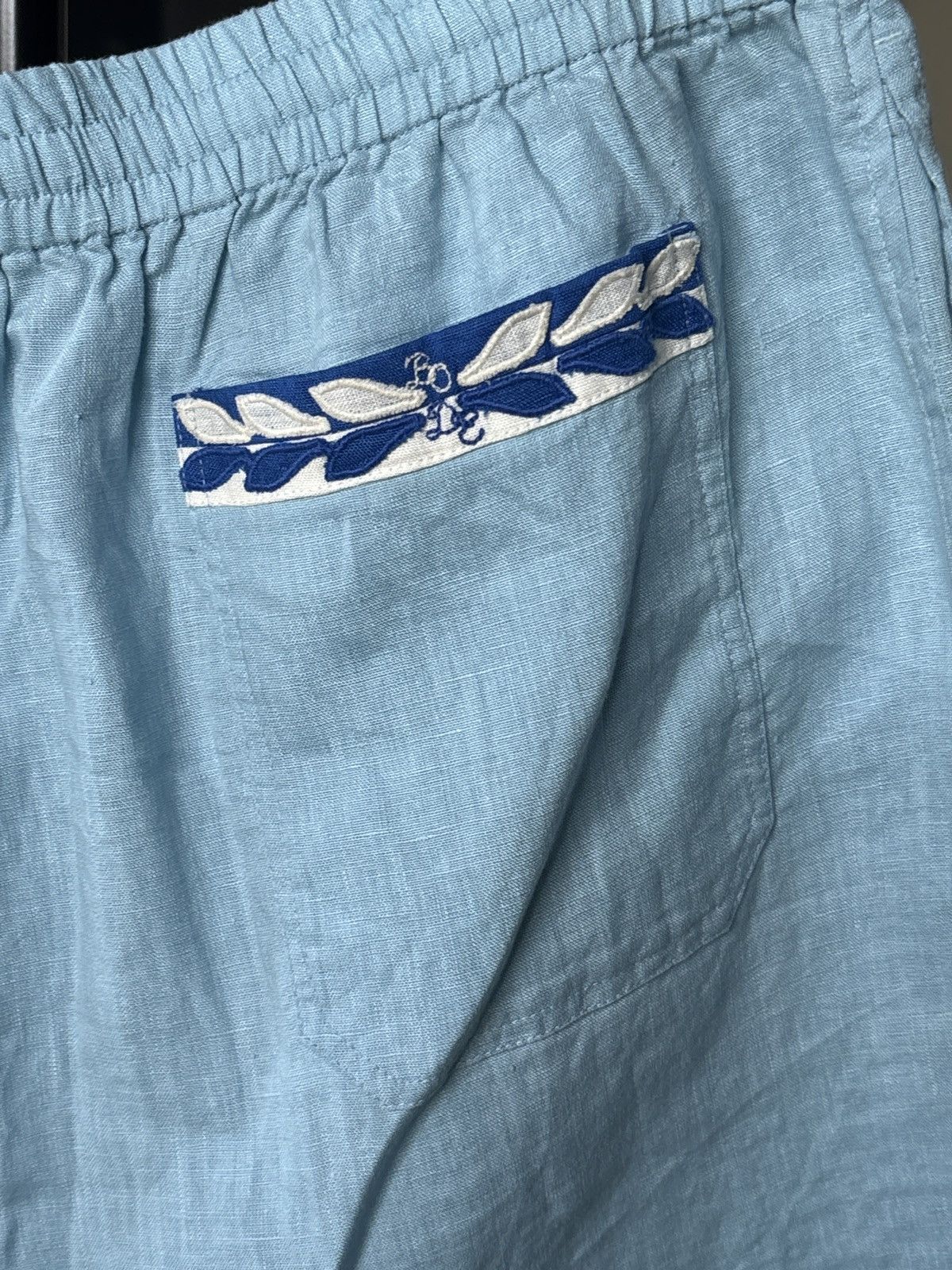 Bode BODE LINEN VACATION LOGO SHORTS Size US 36 / EU 52 - 3 Thumbnail