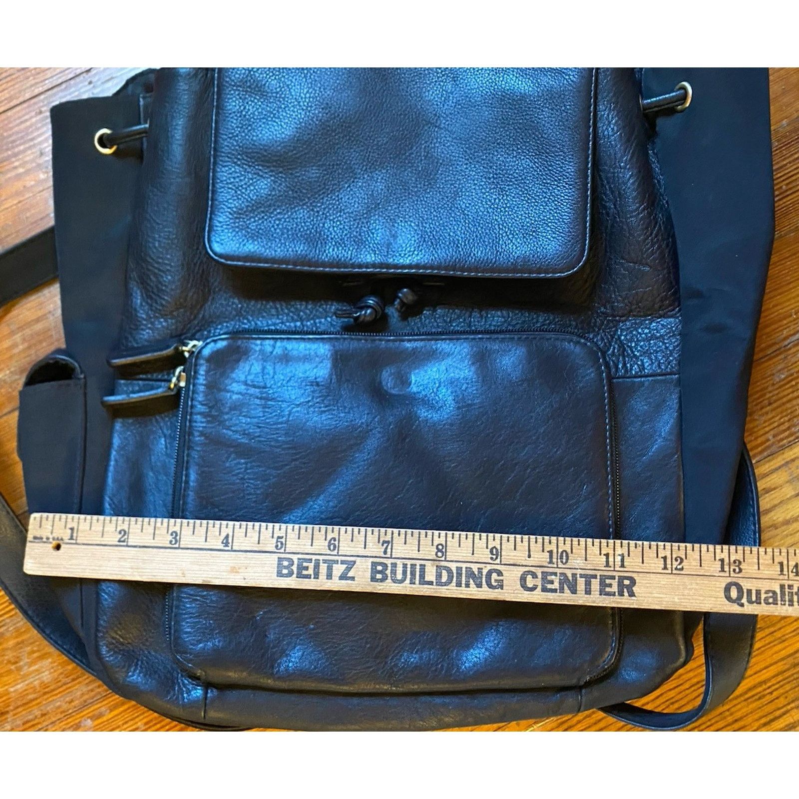 Giani Bernini Giani Bernini Black Faux Leather Backpack Purse Women’s Bag Size ONE SIZE - 7 Thumbnail
