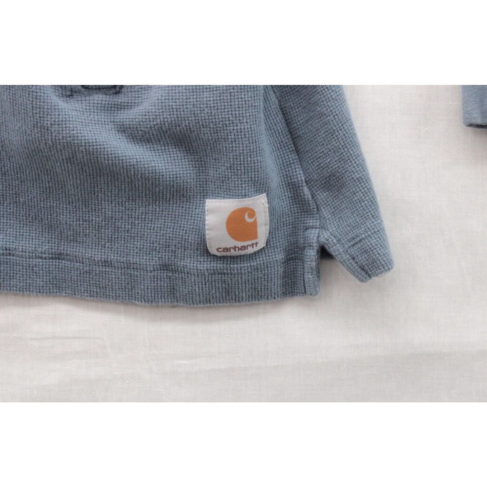 Carhartt VINTAGE Carhartt Waffle Knit Pullover Shirt Mens XL Blue Grey Thermal Long Sleeve Pocket Size US XL / EU 56 / 4 - 6 Thumbnail