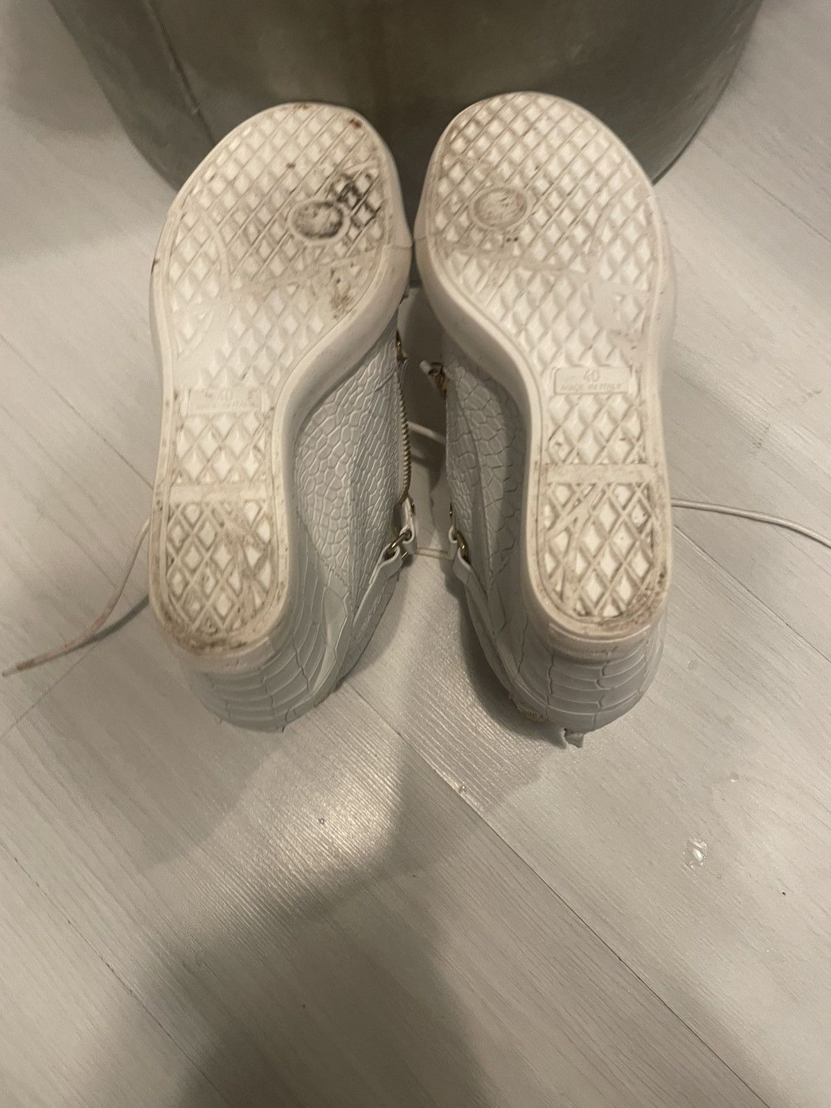 Giuseppe Zanotti Guiseppe zanotti grey croc embossed leather HT wedge sneaker Size US 8 / IT 38 - 4 Thumbnail