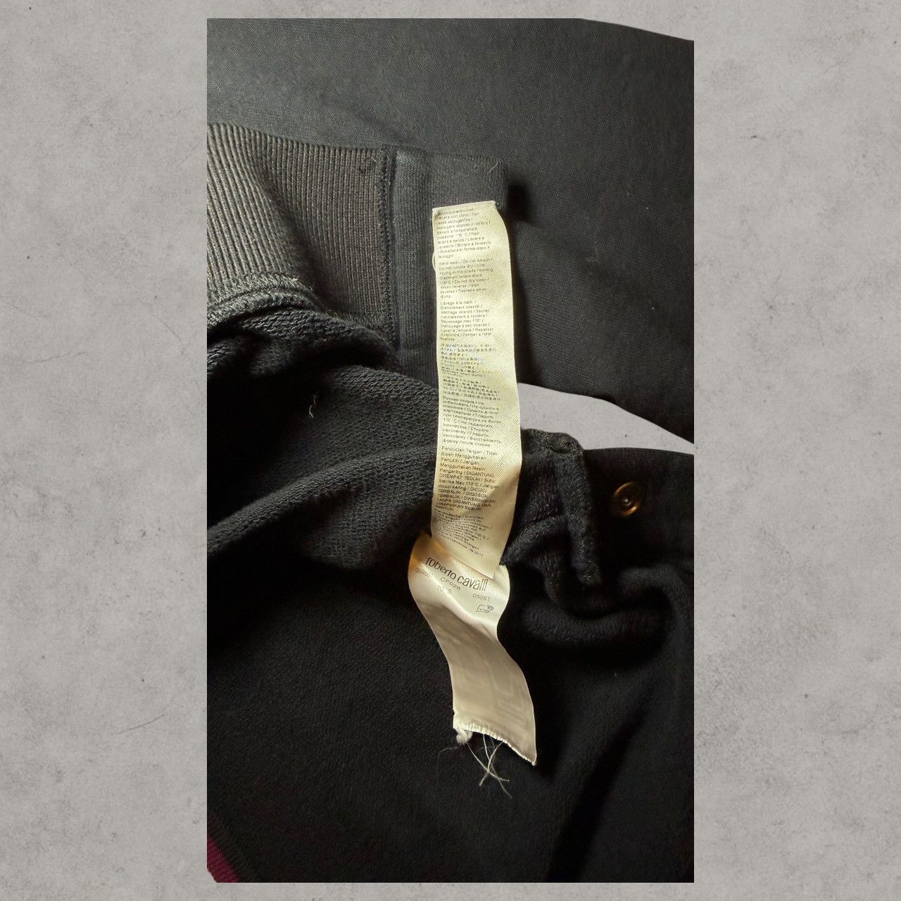 Roberto Cavalli Roberto Cavalli “Cobra On My Left” Black Striped Hoodie Sz S Size US S / EU 44-46 / 1 - 7 Thumbnail