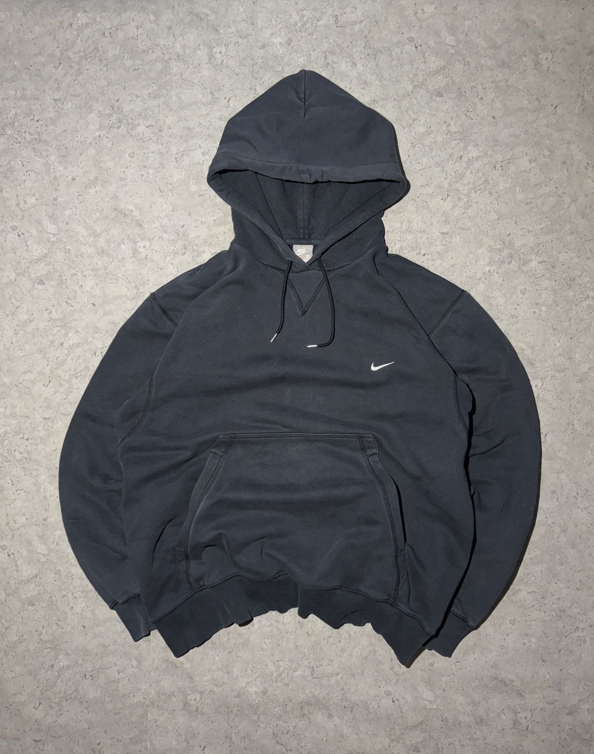 Nike × Vintage Vintage Nike Mini Swoosh Faded Zip Hoodie Y2K USA Size US XL / EU 56 / 4 - 1 Thumbnail
