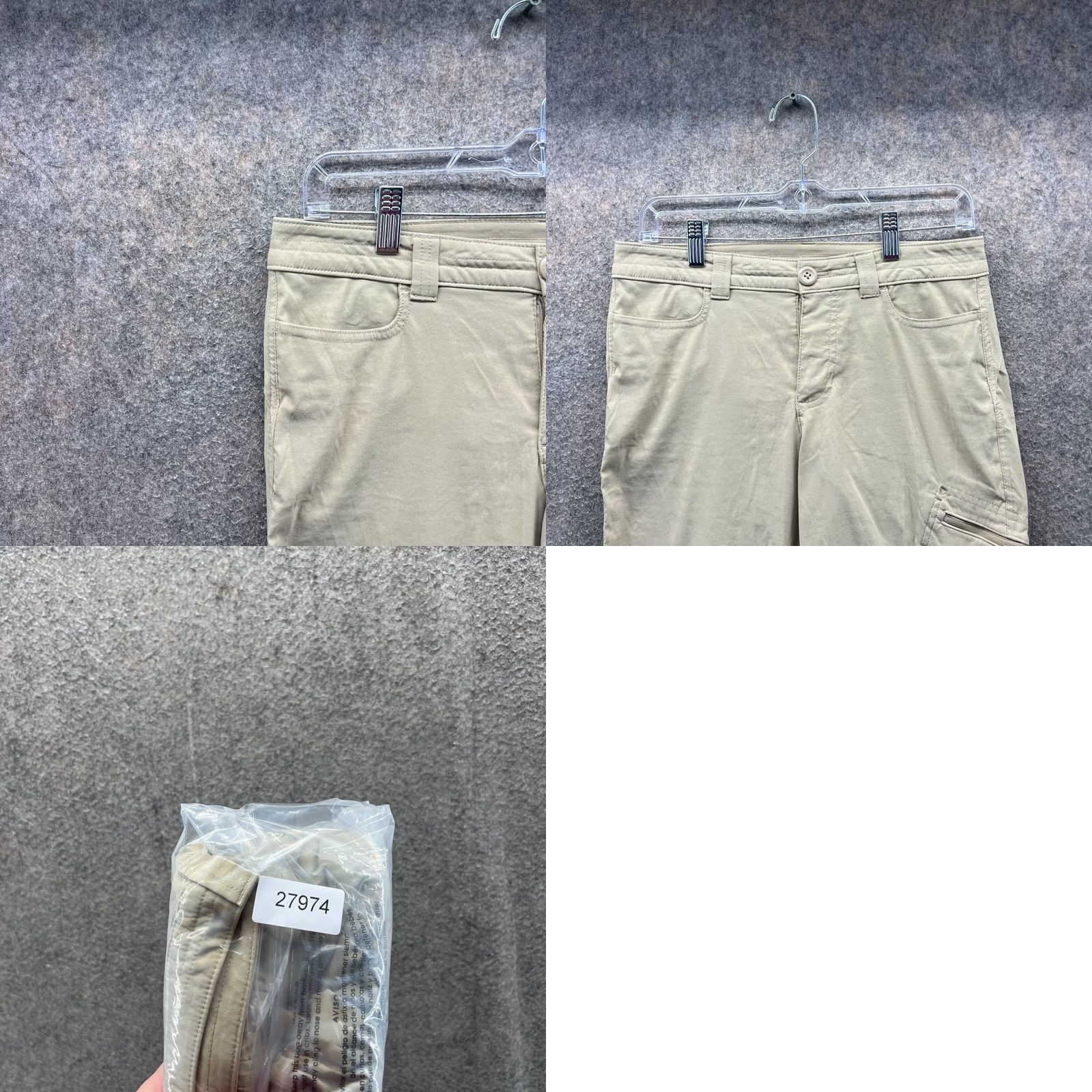 Eddie Bauer VINTAGE? No — Eddie Bauer Pants Womens 4 Beige Capri Knit Stretch Flat Front Casual Travel Regular Size 27" / US 4 / IT 40 - 8 Thumbnail