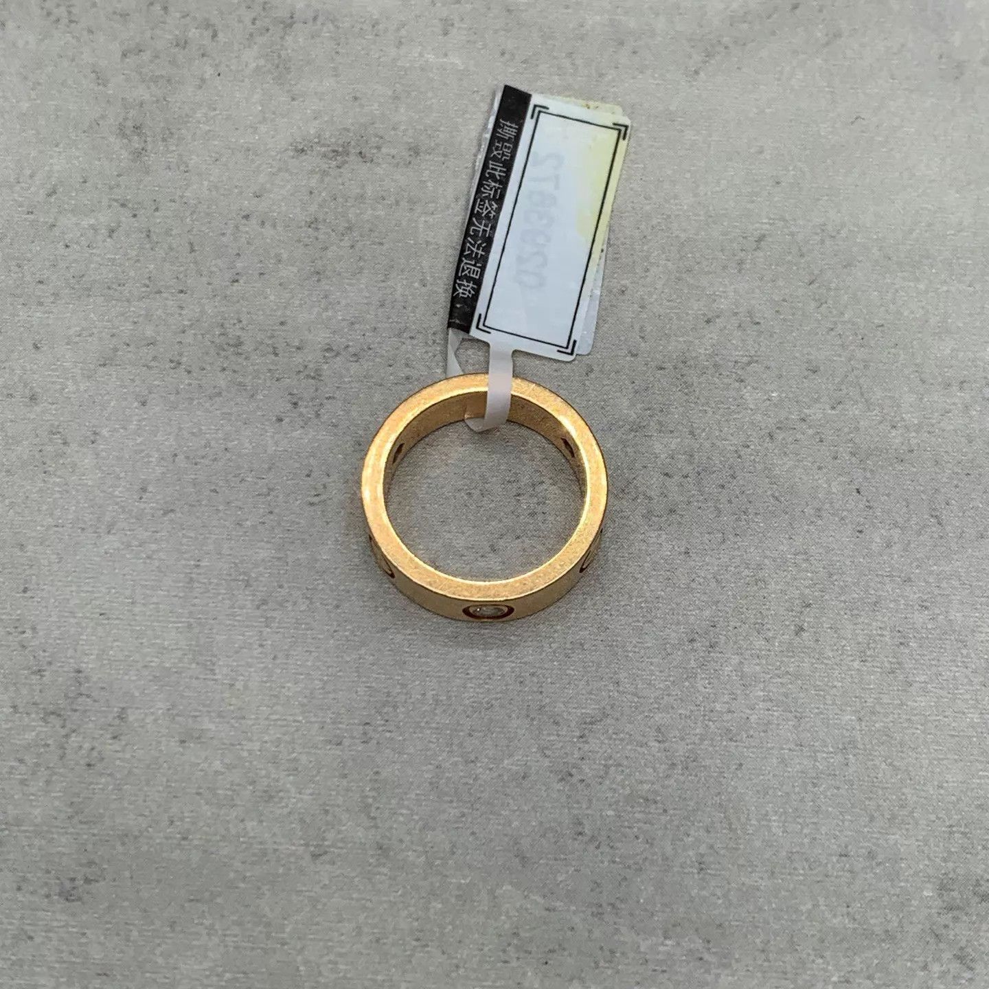 Cartier Cartier 18k Gold 3 Diamond Wide Ring Size 51 95 New Size ONE SIZE - 2 Thumbnail