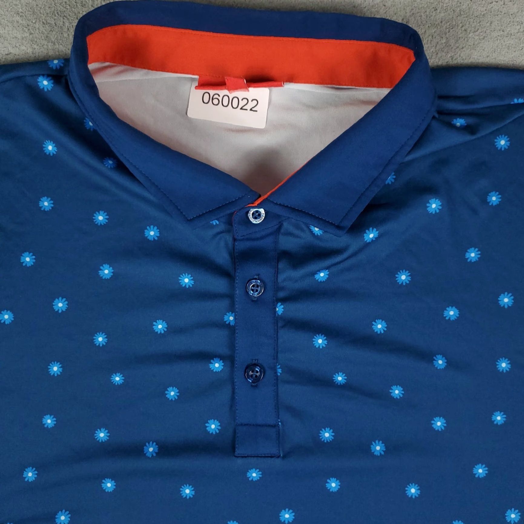 Vintage Redvanly Polo Shirt Mens 2XL Blue Floral Short Sleeve Golf Polo Shirt Casual Dress Shirt Men Size US XXL / EU 58 / 5 - 2 Thumbnail