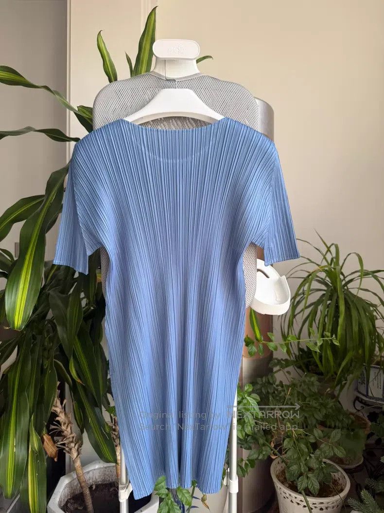 Issey Miyake Issey Miyake Haze Blue Long Top Size L / US 10 / IT 46 - 7 Thumbnail