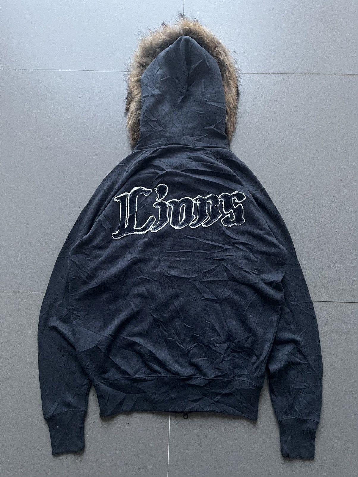 If Six Was Nine × Japanese Brand × Le Grande Bleu (L.G.B.) Japanese~Lions Fur Zip Hoodie Gothic Ifsixwasnine Lgb Style Size US M / EU 48-50 / 2 - 3 Thumbnail