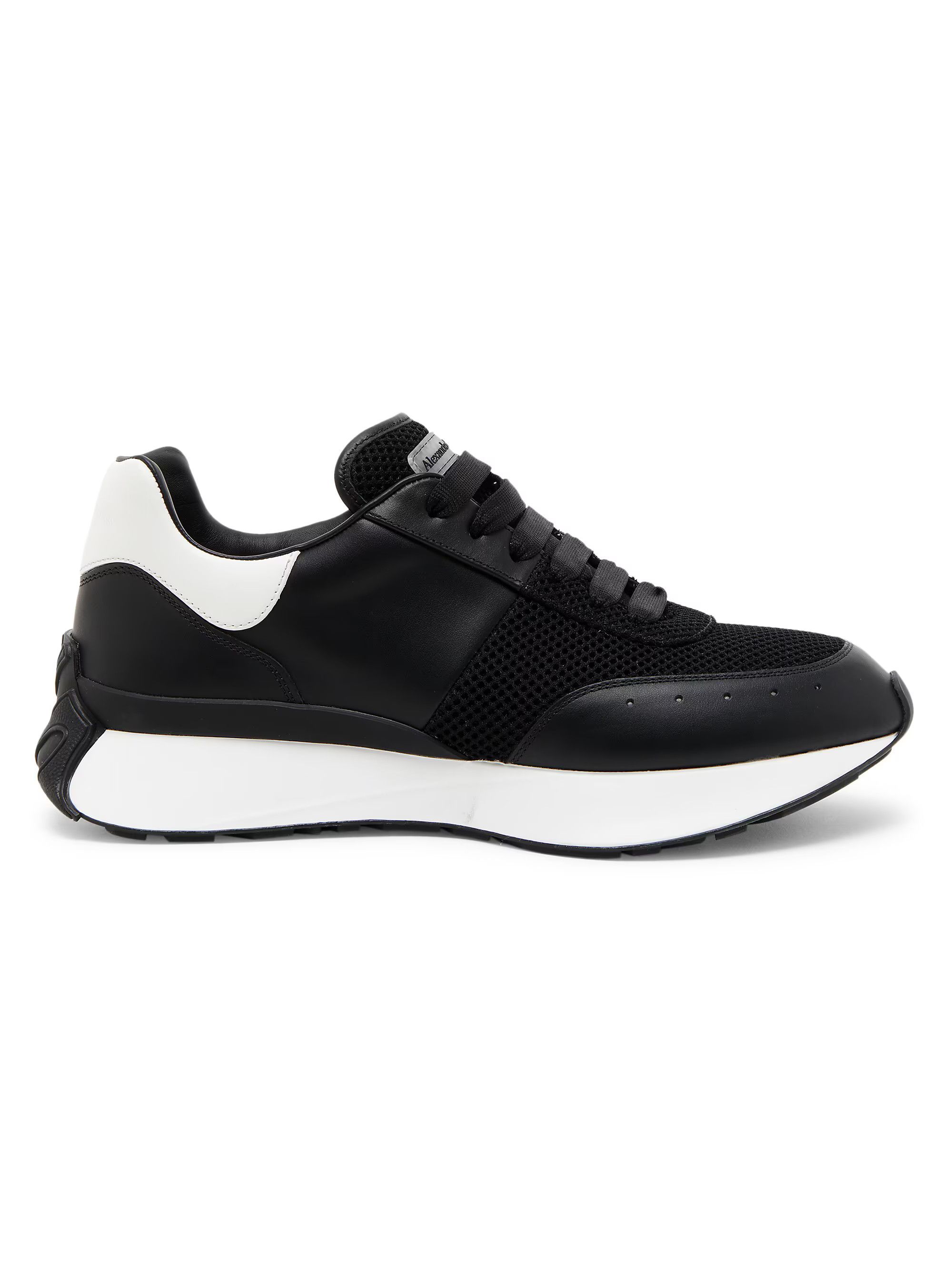 Alexander McQueen os11x0226 Leather Low-Top Sneakers in Black/White Size US 11 / EU 44 - 1 Thumbnail
