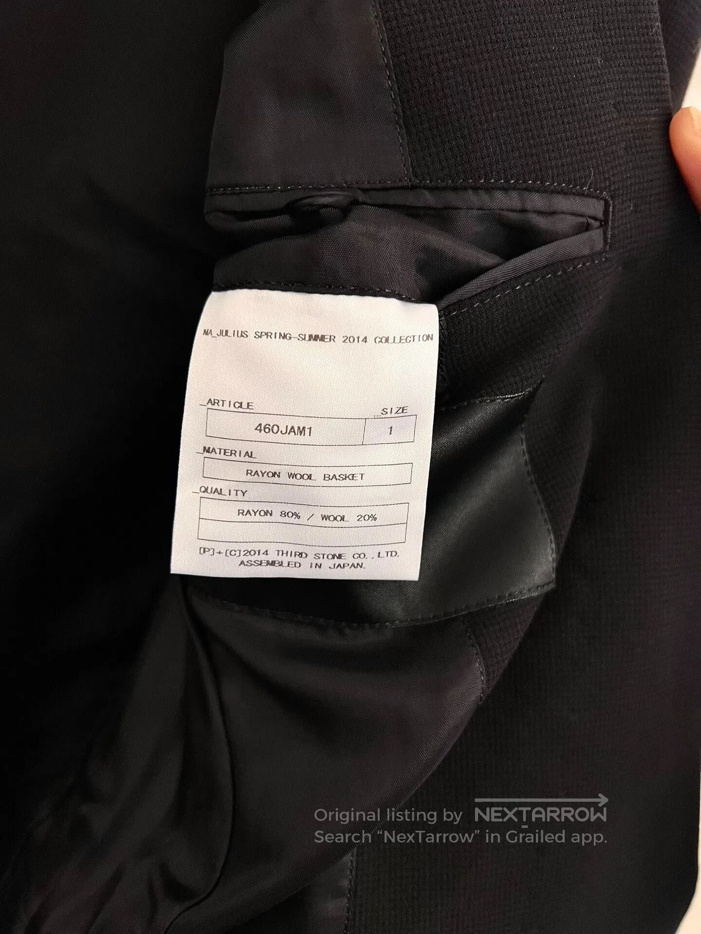 Julius Black Shoulder-Padded Blazer Jacket. Size US M / EU 48-50 / 2 - 9 Thumbnail
