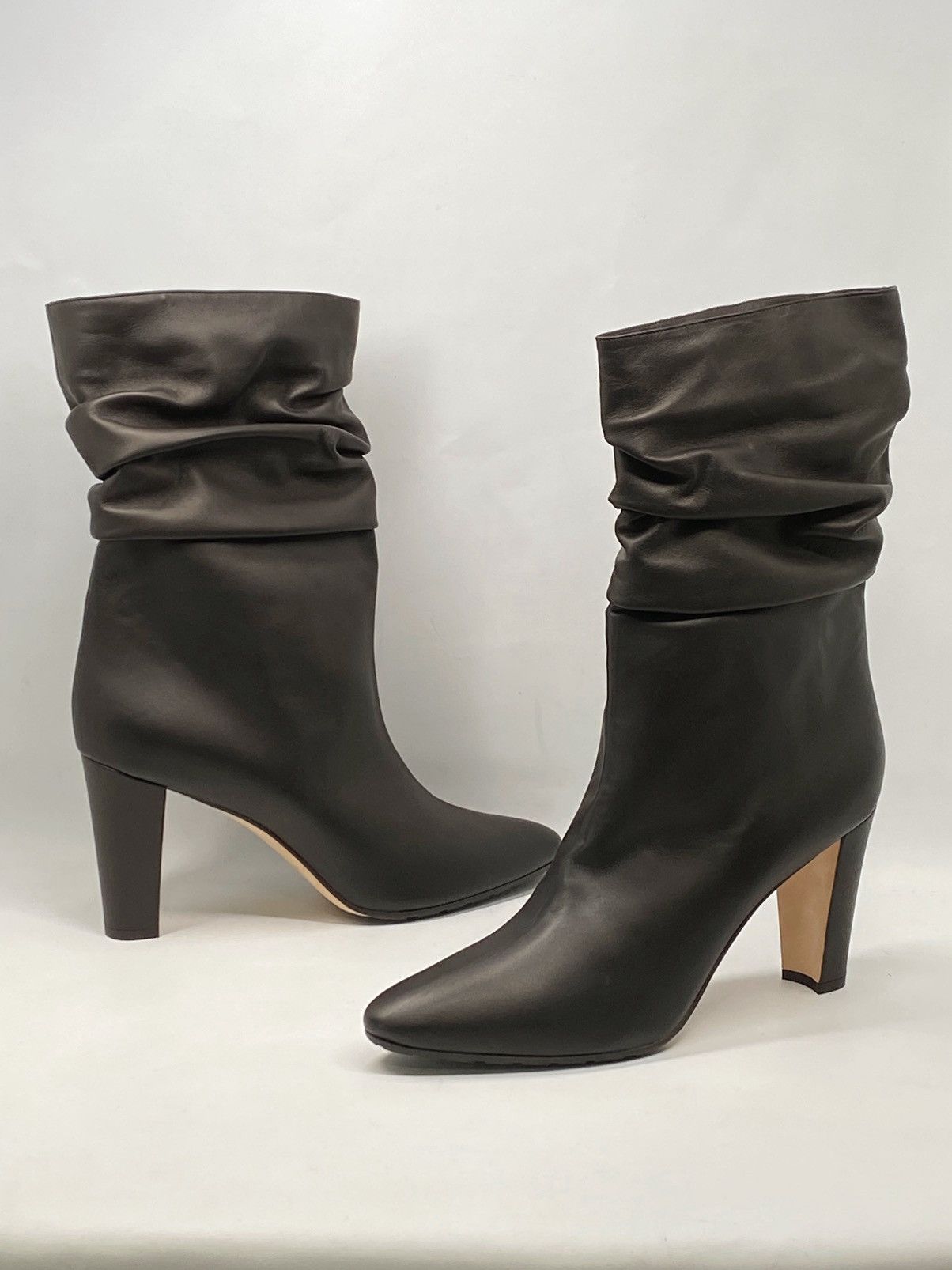 Manolo Blahnik Manolo Blahnik Calasso 90MM Ruched Leather Boots size 42 Size US 12 / IT 42 - 11 Thumbnail