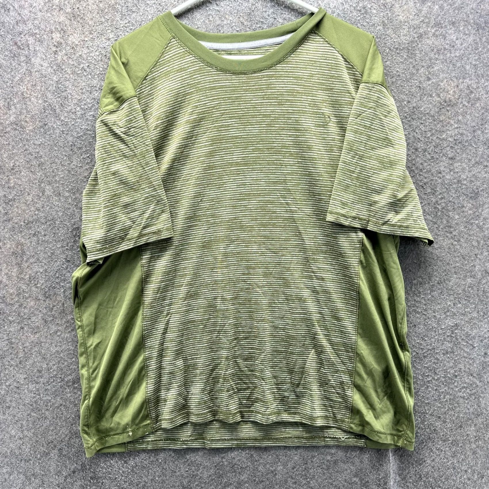 Vintage Reel Legends Shirt Mens Large Green Striped Freeline Life Tee Tagless Outdoor Summer Reg/Adult Size US L / EU 52-54 / 3 - 2 Thumbnail