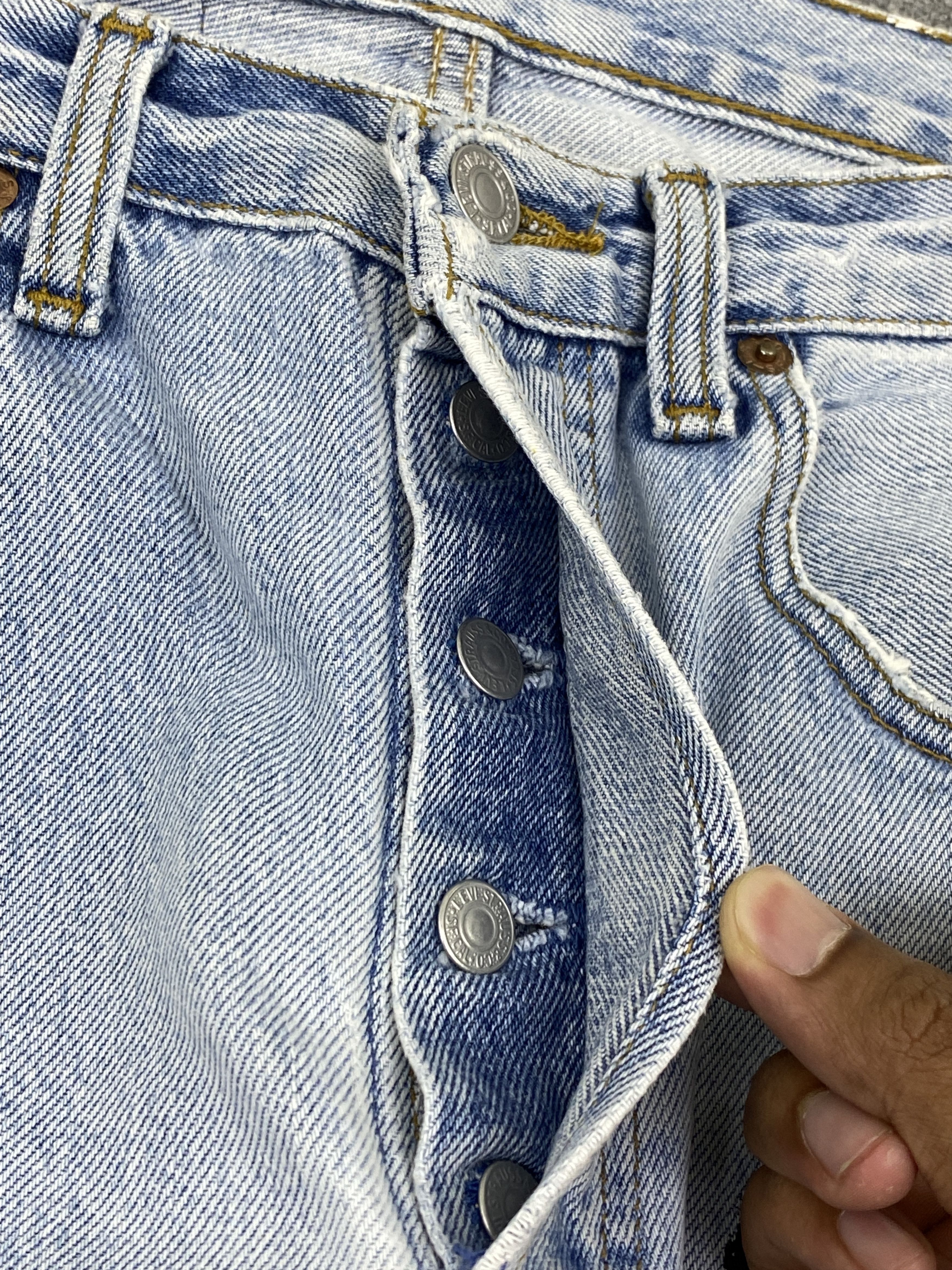 Levi's Vintage 80s Levis 501 Sex Pistols Custom Made Jeans DP2724 Size US 30 / EU 46 - 10 Thumbnail
