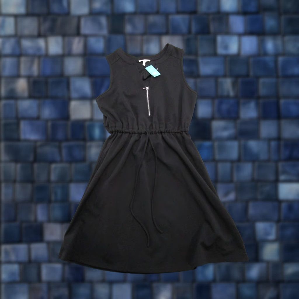 Vintage Maurices Women's Sleeveless Pullover Black Dress XS Casual Dress Halter Neckline Midi Sheath Black Womens XS Size XS / US 0-2 / IT 36-38 - 1 Thumbnail