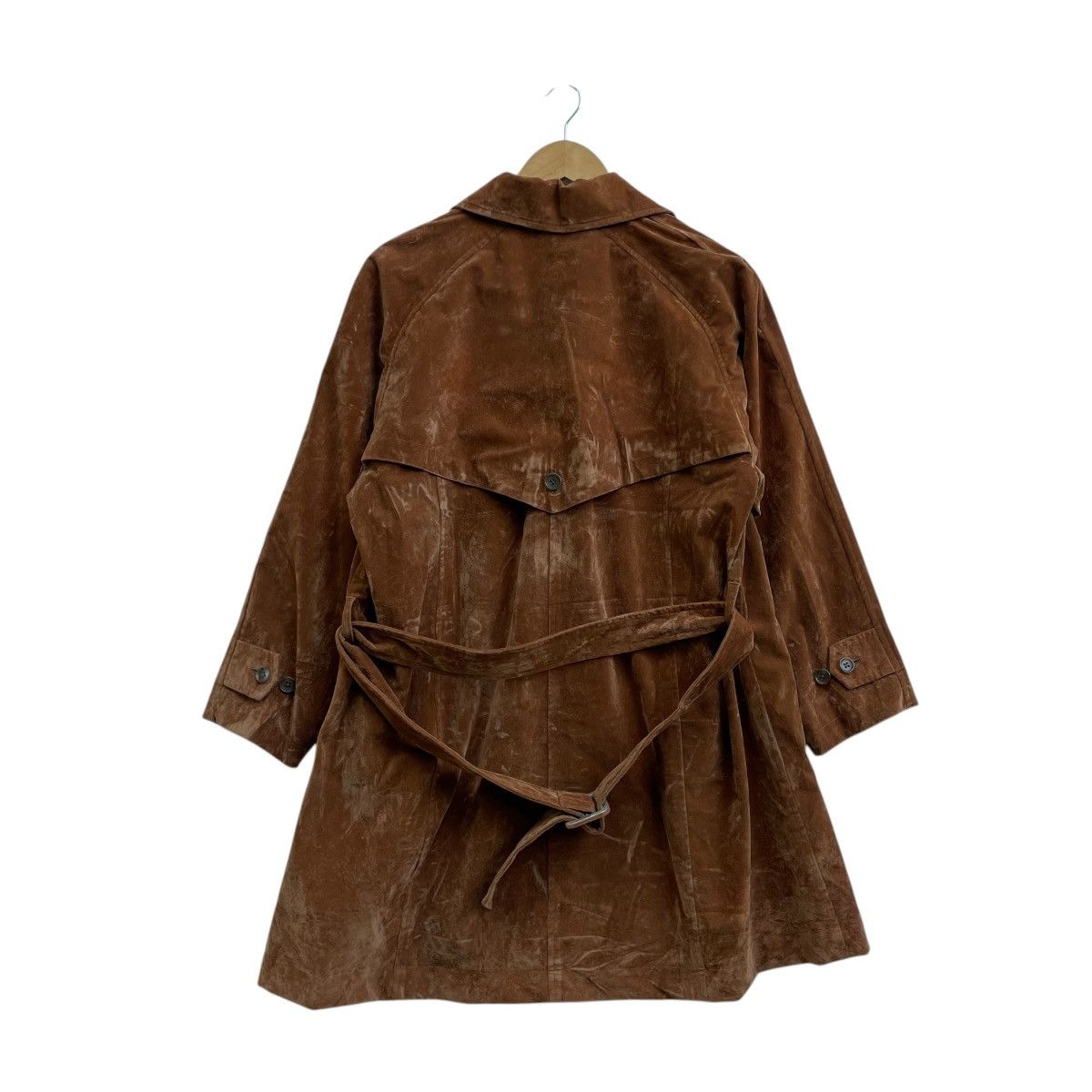 Japanese Brand × Numero 00 Vintage Japanese Brand Numero Velvet Belted Long Cota Size M / US 6-8 / IT 42-44 - 2 Thumbnail