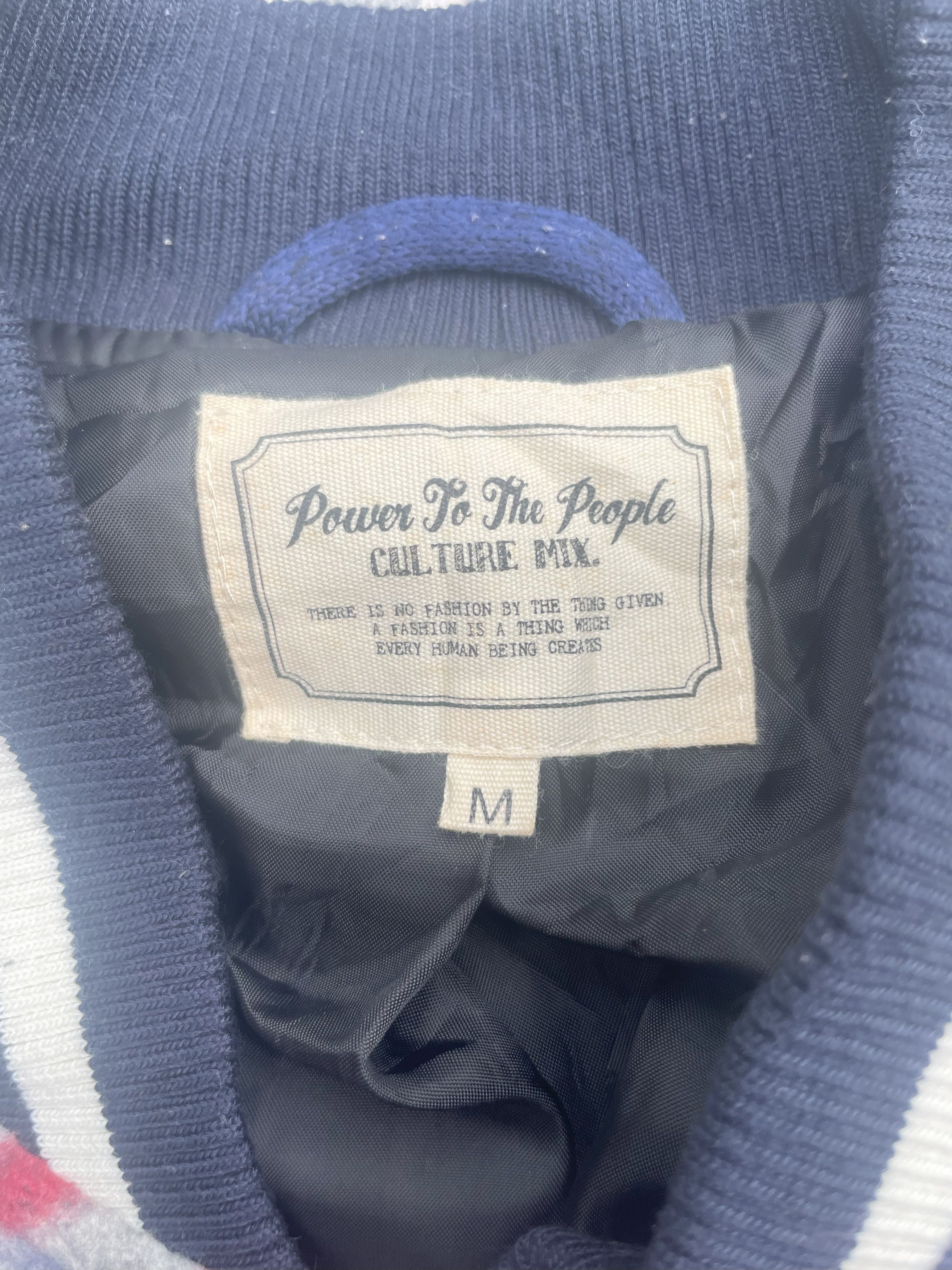 Japanese Brand Power to the People Varsity Jacket Size US M / EU 48-50 / 2 - 14 Thumbnail
