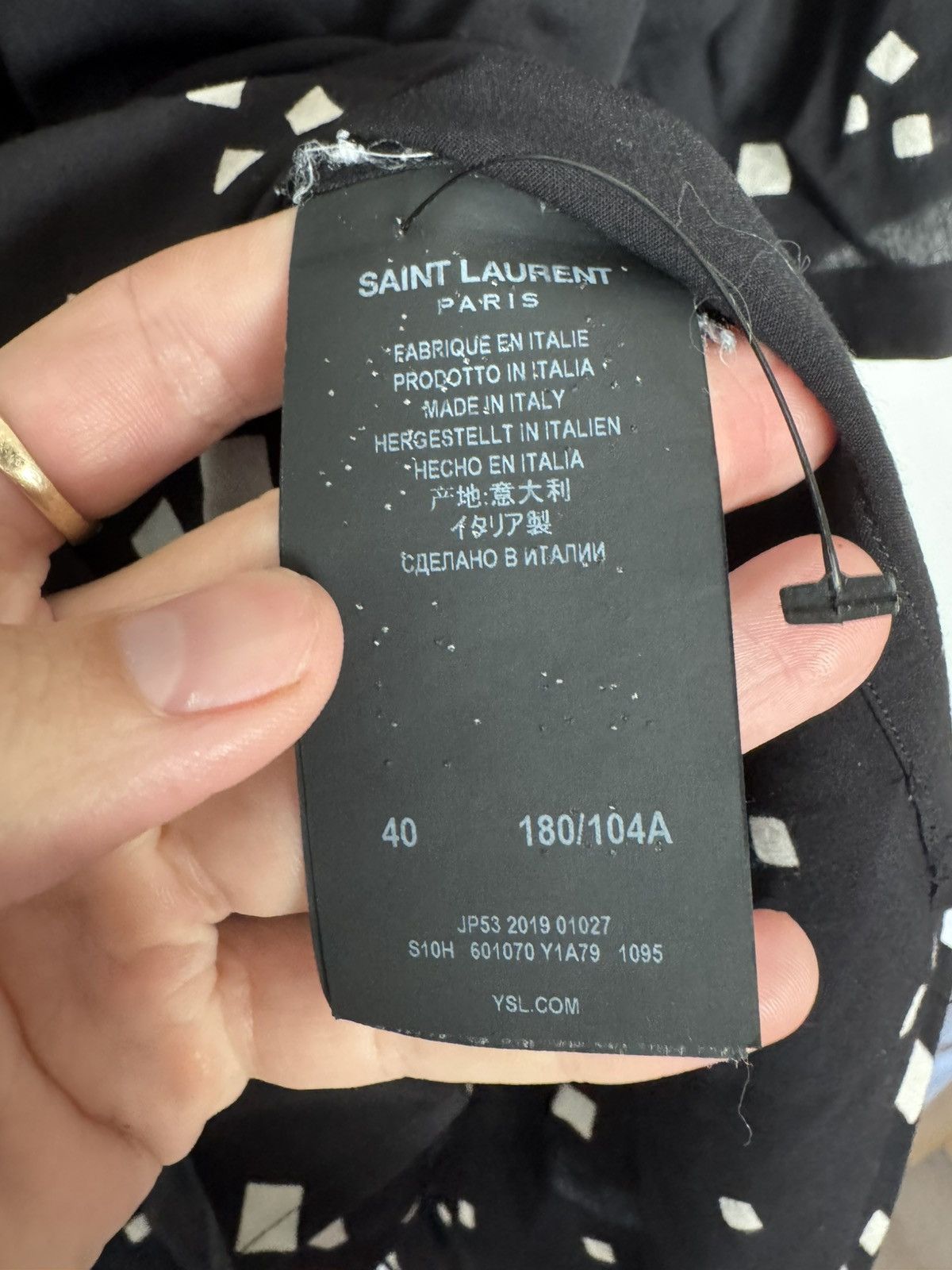 Saint Laurent Paris Viscose Squares Shirt Size US M / EU 48-50 / 2 - 4 Thumbnail