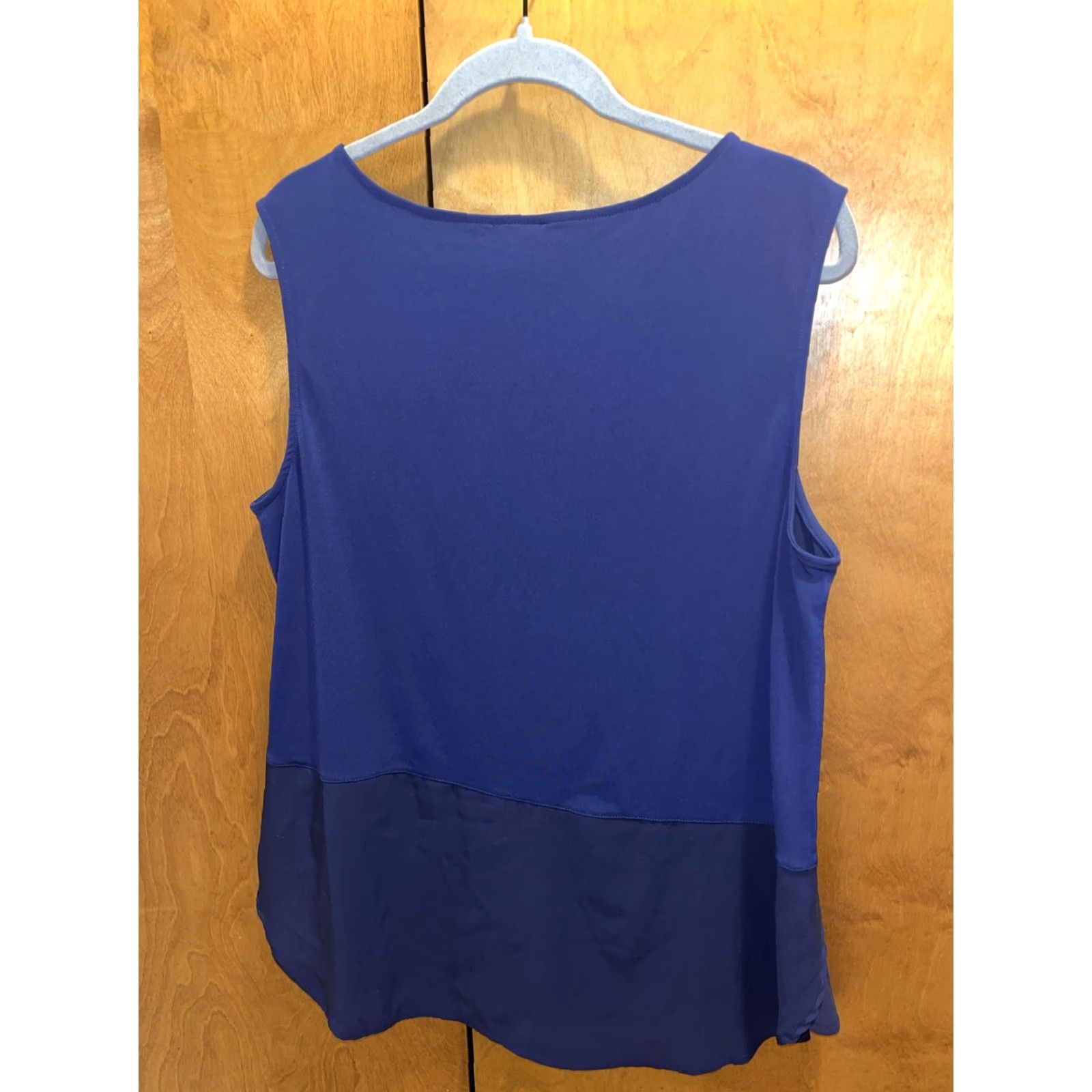 Vintage The Limited Collection Womens XL Navy Blue Tank Blouse W/Rhinestone Band Size XL / US 12-14 / IT 48-50 - 6 Thumbnail