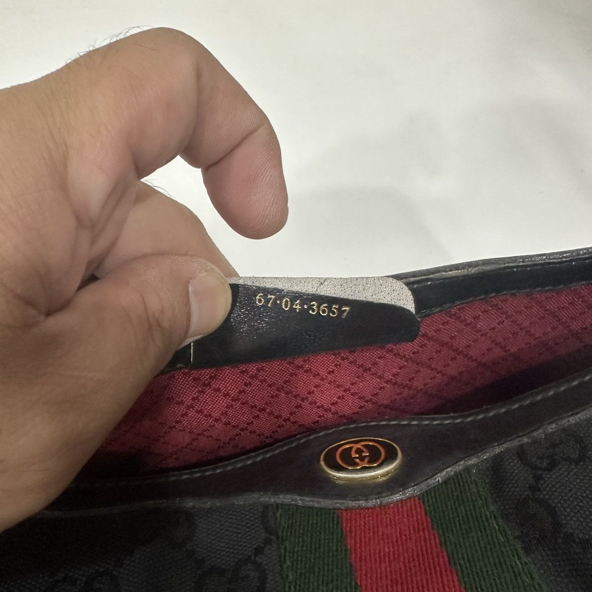 Gucci ‼️YES‼️ VINTAGE GUCCI SHERRY LINE GG CANVAS MONOGRAM POUCH BAG Size ONE SIZE - 10 Thumbnail