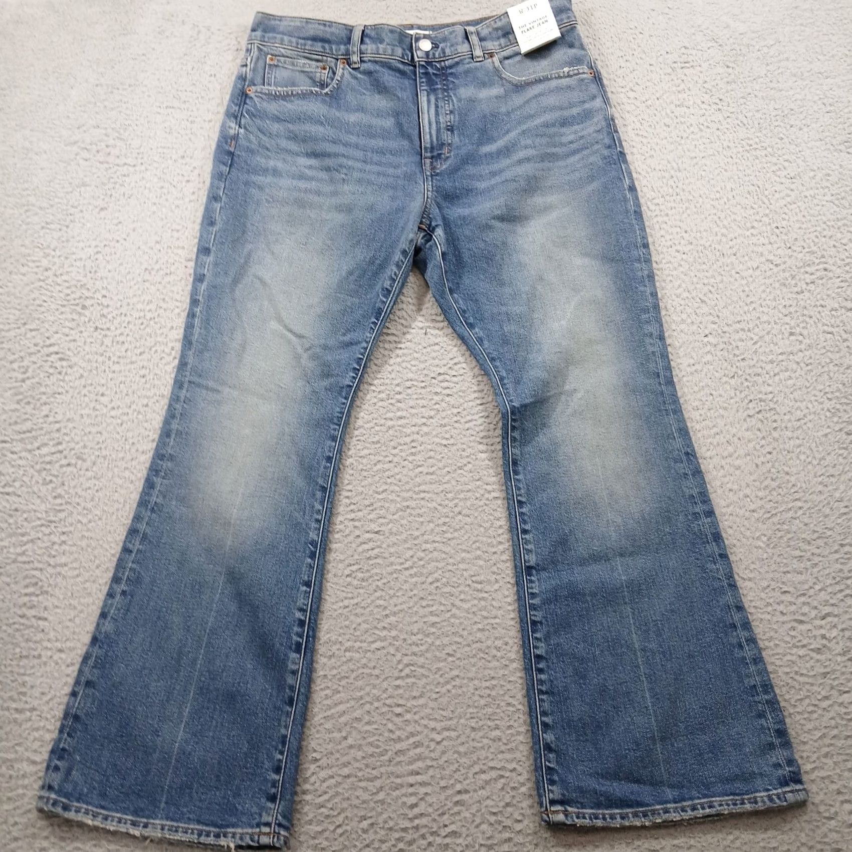 Madewell Madewell Jeans The Vintage Flare Jean Light Wash Petite 31P NW590 5-Pocket Denim Stretch Size 24" / US 00 / IT 34 - 2 Thumbnail
