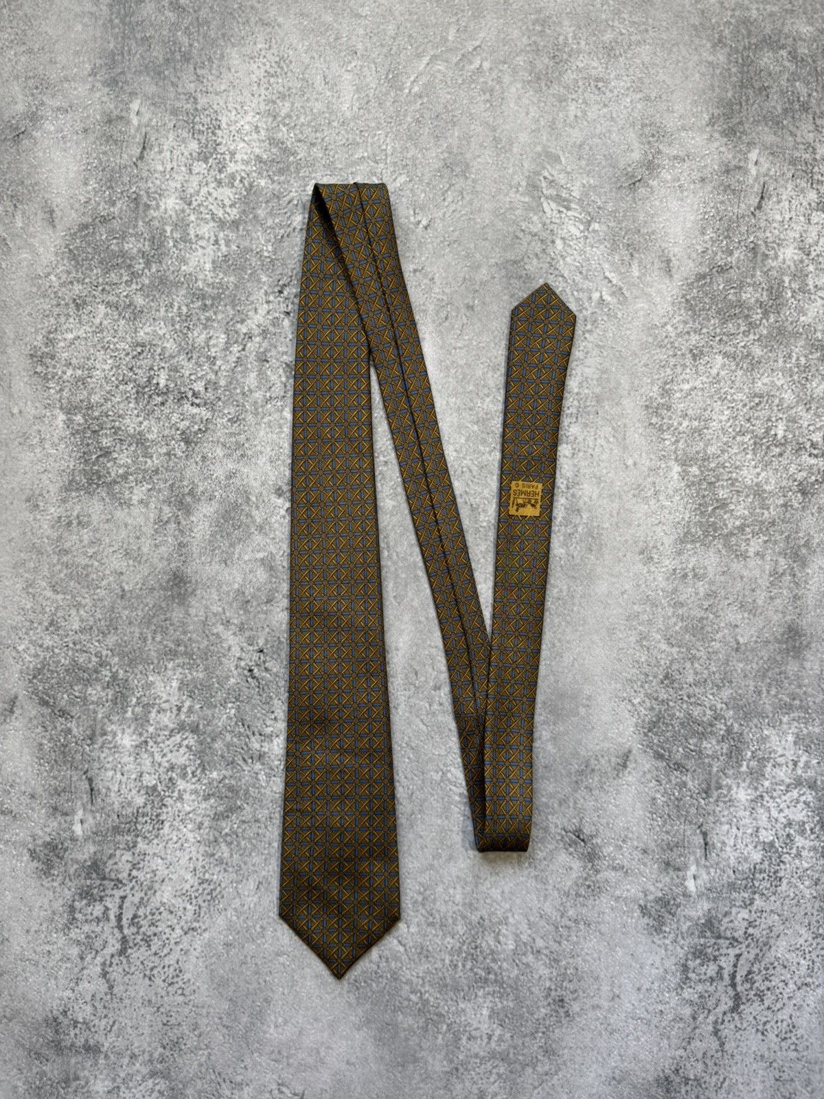 Hermes VINTAGE HERMES SILK TIE MONOGRAM Size ONE SIZE - 1 Thumbnail