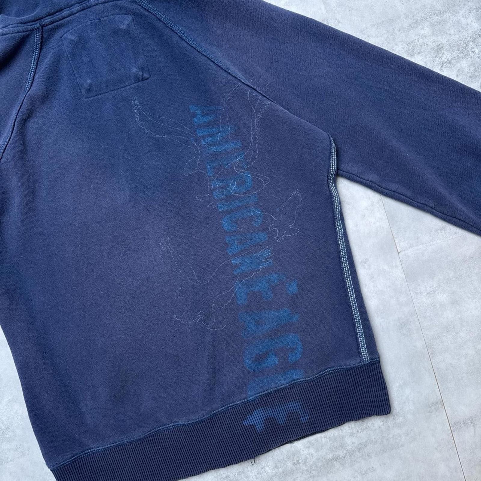 American Eagle Outfitters Y2K American Eagle 00s Blue Navy Zip Up Jacket Size S / US 4 / IT 40 - 8 Thumbnail