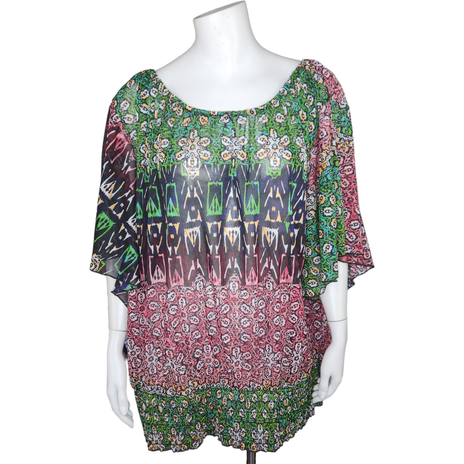 Other Lane Bryant Womens 26/28 Bell Sleeve Smocked Hem Blouse NWT Size 4XL / US 24-26 - 1 Thumbnail