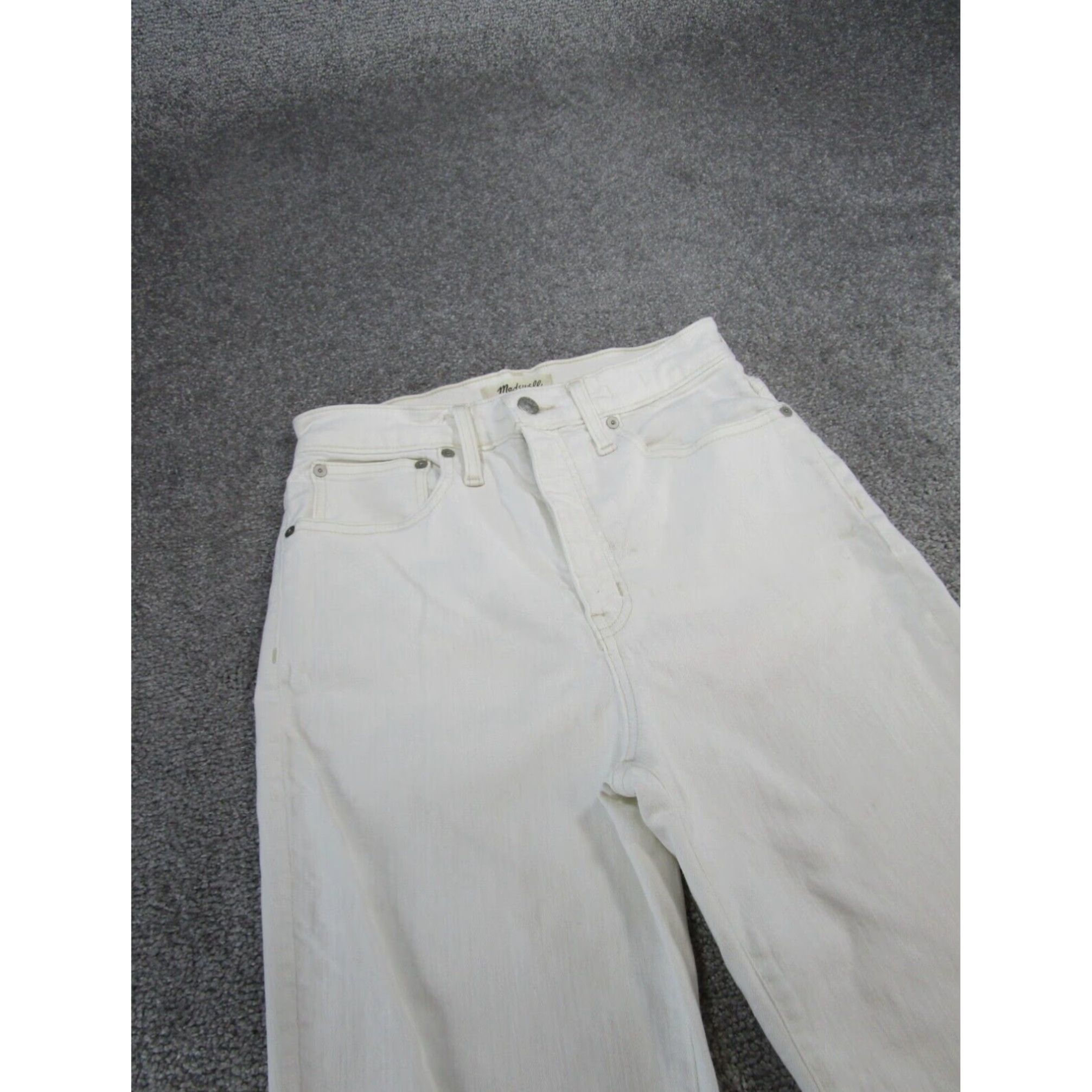 Madewell Womens Madewell Classic Straight 27 White High Rise Jeans Size 27" / US 4 / IT 40 - 6 Thumbnail