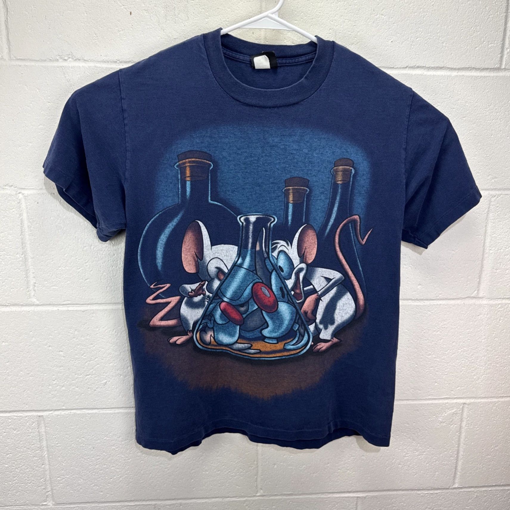 Changes VINTAGE 90s Animaniacs Pinky and The Brain T-Shirt Unisex Adults Large Blue Cartoon Retro 90s Size US L / EU 52-54 / 3 - 2 Thumbnail