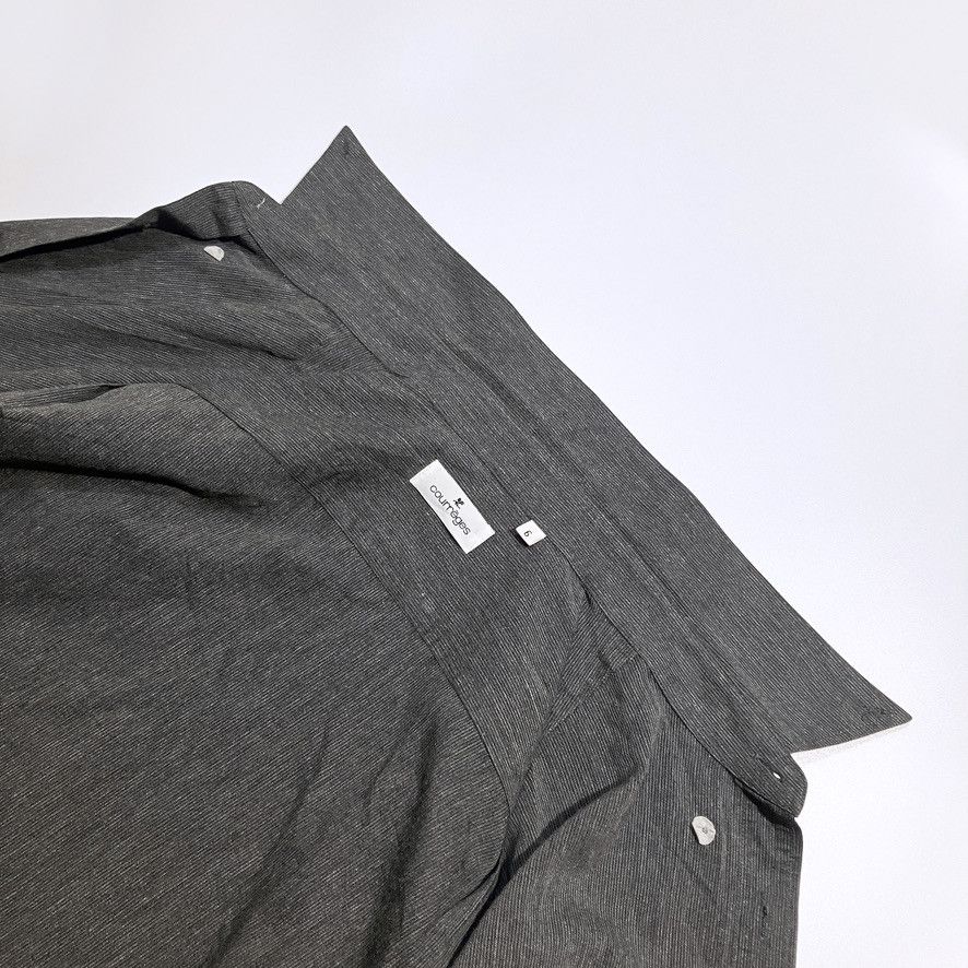 Courreges Gray Long Sleeve Pocket Shirt Size US XXL / EU 58 / 5 - 9 Thumbnail