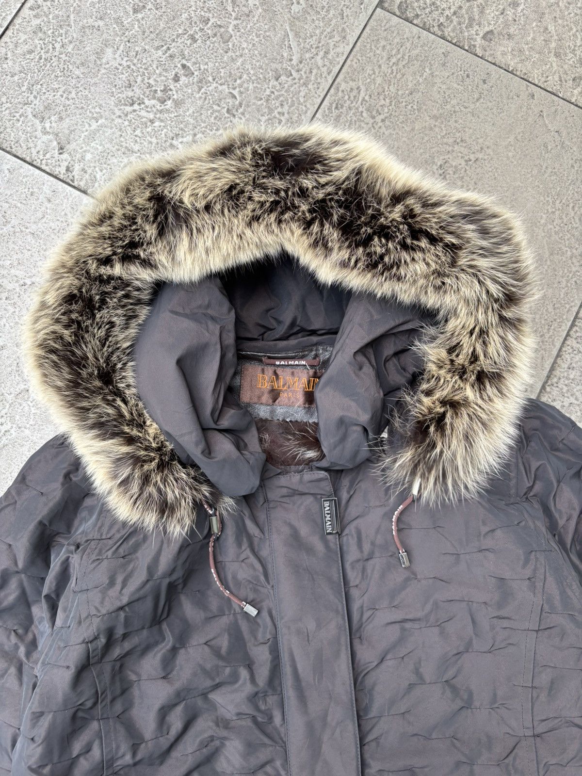 Balmain Fox Fur Trim Hooded Jacket Size US L / EU 52-54 / 3 - 3 Thumbnail