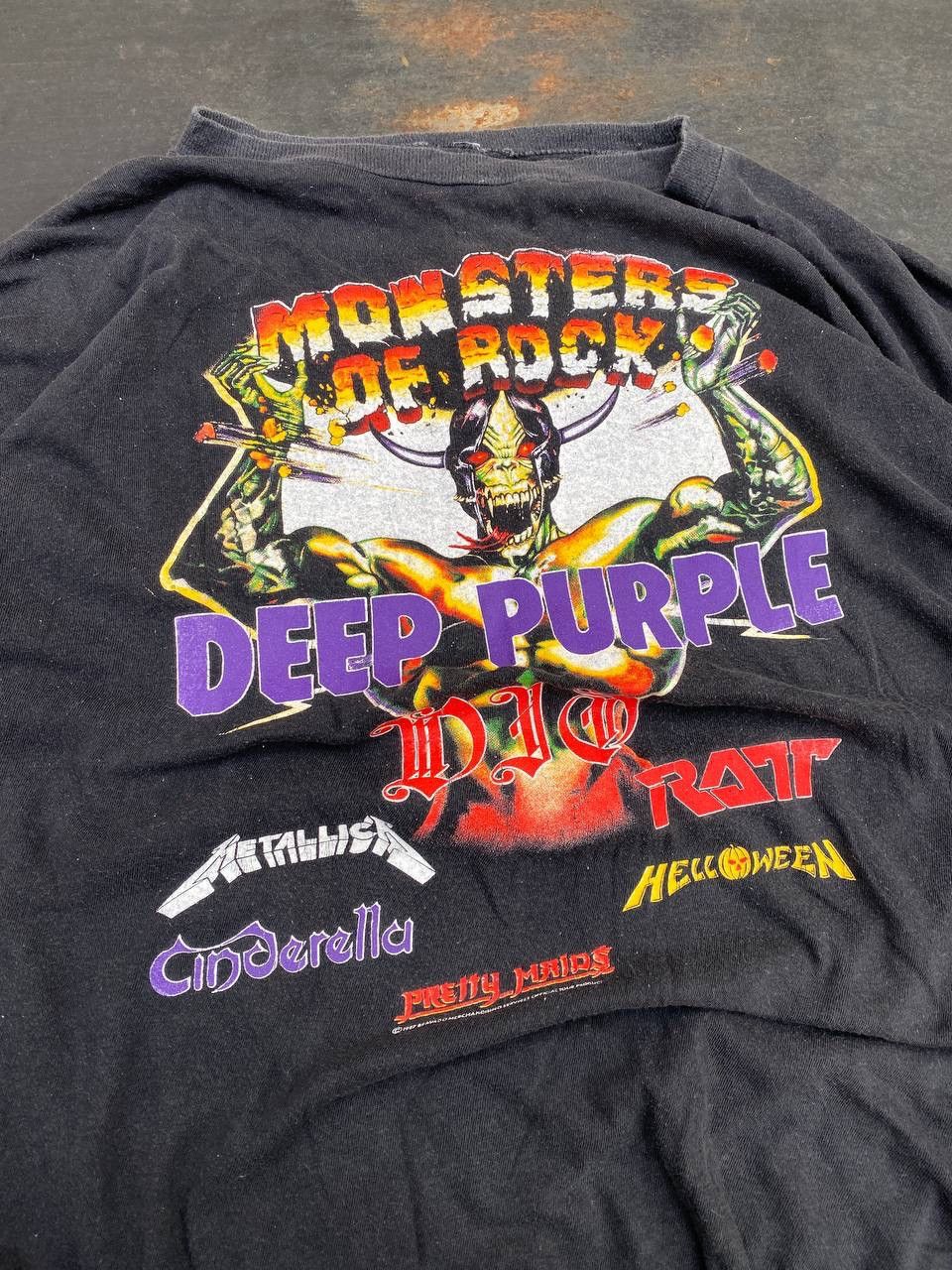 Band Tees × Vintage Monsters of Rock Deep Purple Helloween 1987 t shirt Size US L / EU 52-54 / 3 - 5 Thumbnail
