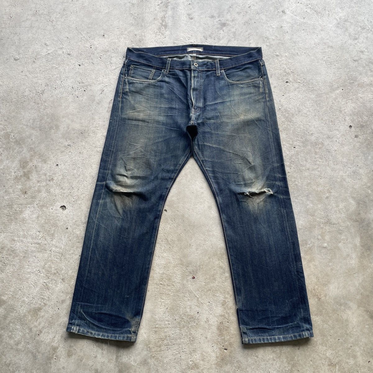 Japanese Brand Vintage Japanese Rusty Selvedge Distressed Faded Jeans Pants Size US 39 - 1 Thumbnail