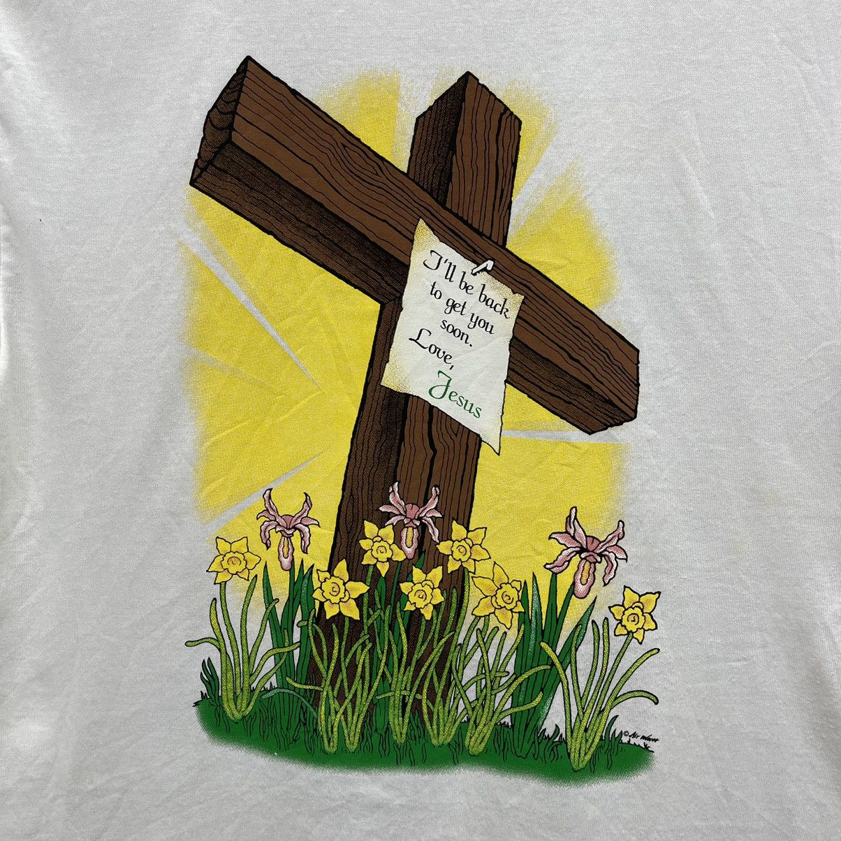 Other Vintage 90s Jesus Shirt Unisex I'll Be Back To Get You Soon Size US M / EU 48-50 / 2 - 2 Thumbnail