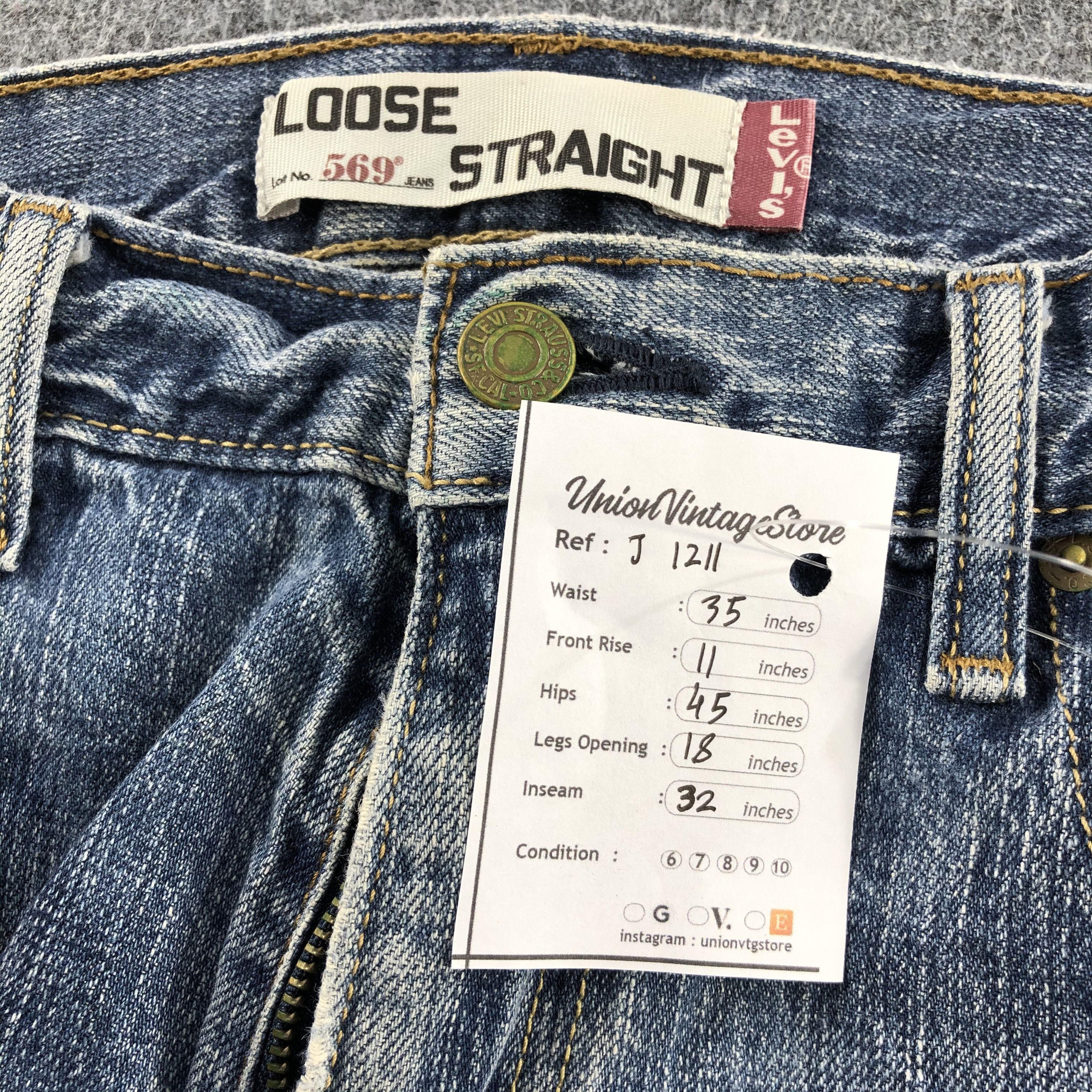 Levi's Vintage Blue Wash Levis 569 Jeans-J1211 Size US 36 / EU 52 - 12 Thumbnail