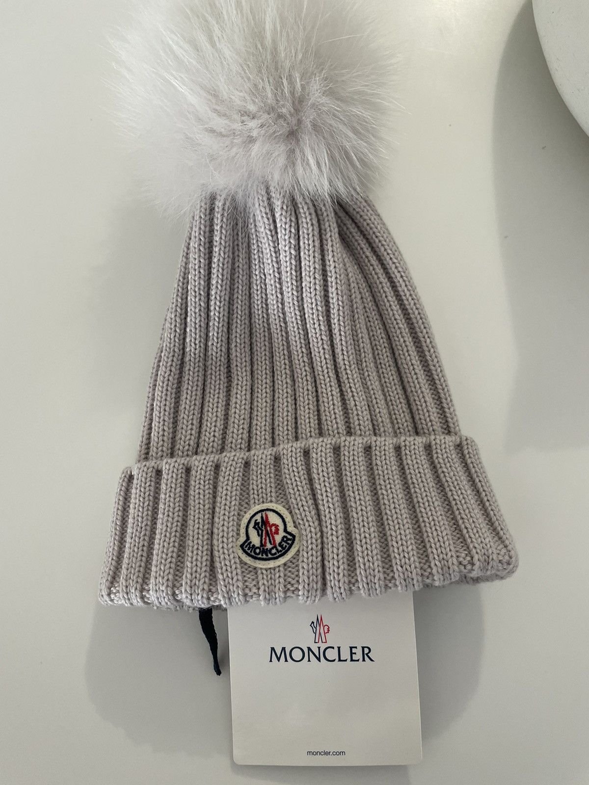 Moncler Beige Beanie Size ONE SIZE - 2 Thumbnail